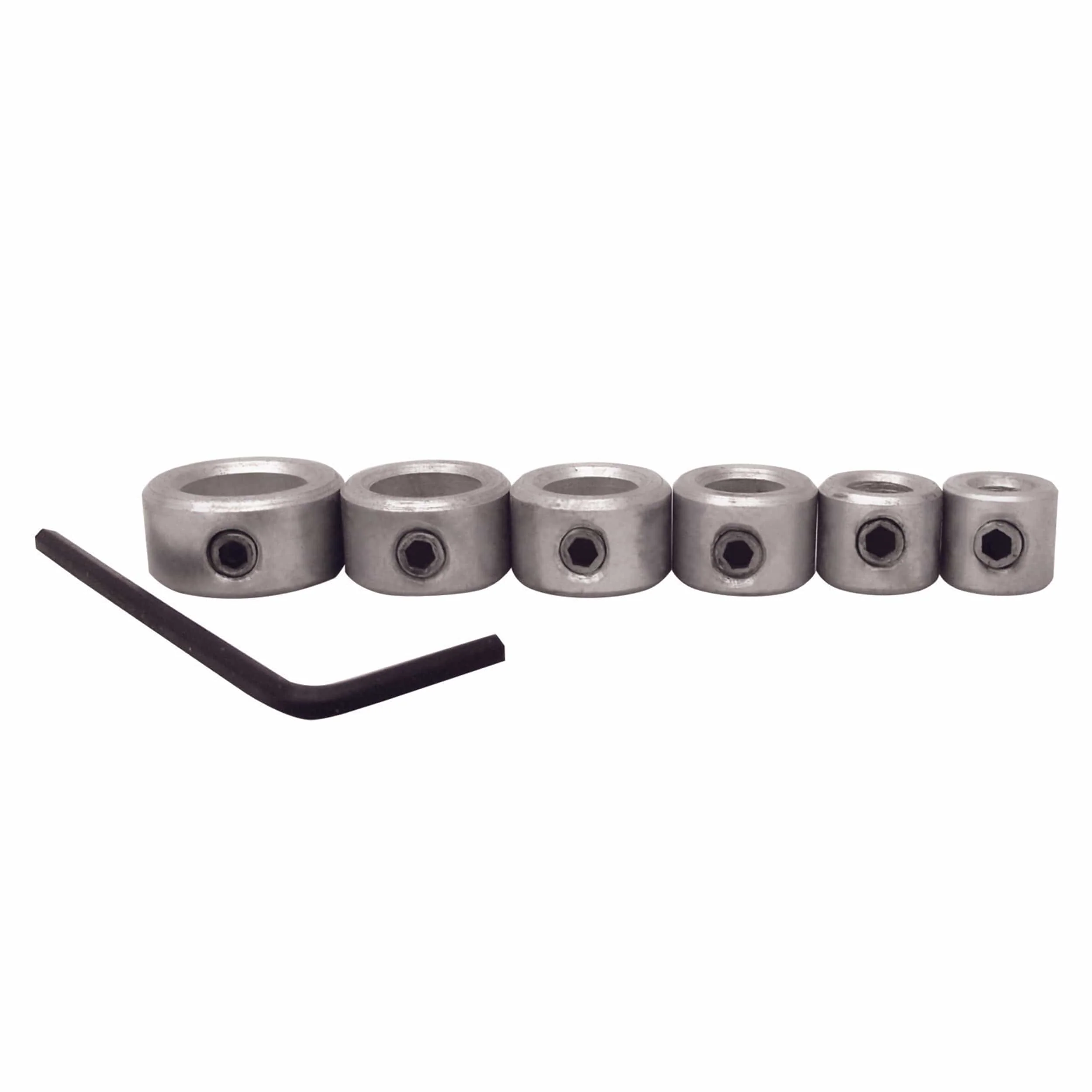 DrillStop Drill Bit Depth Collar Set – 6 Piece