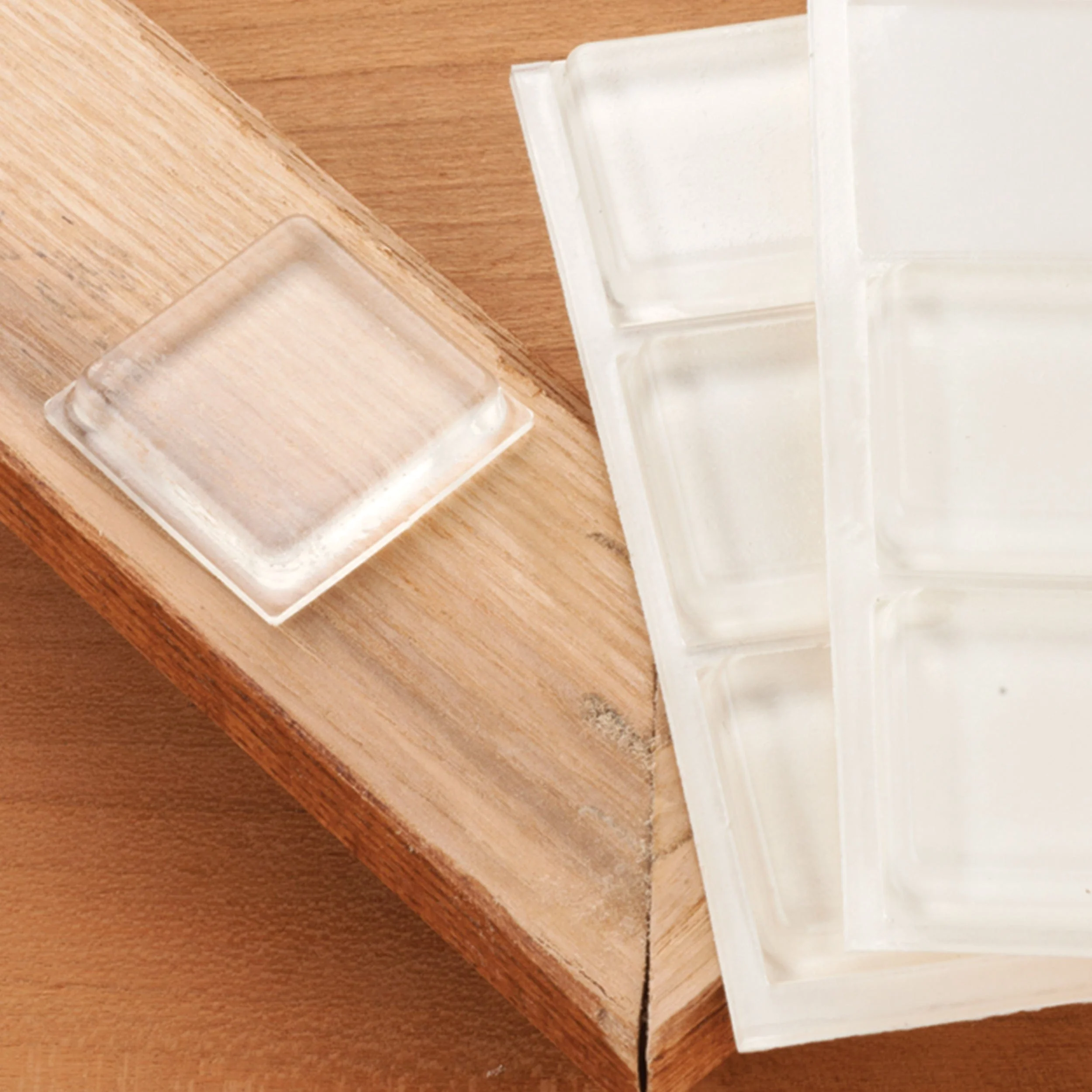 Door and Drawer Bumper – Clear – 1″ Square x .180″ – 10 Piece