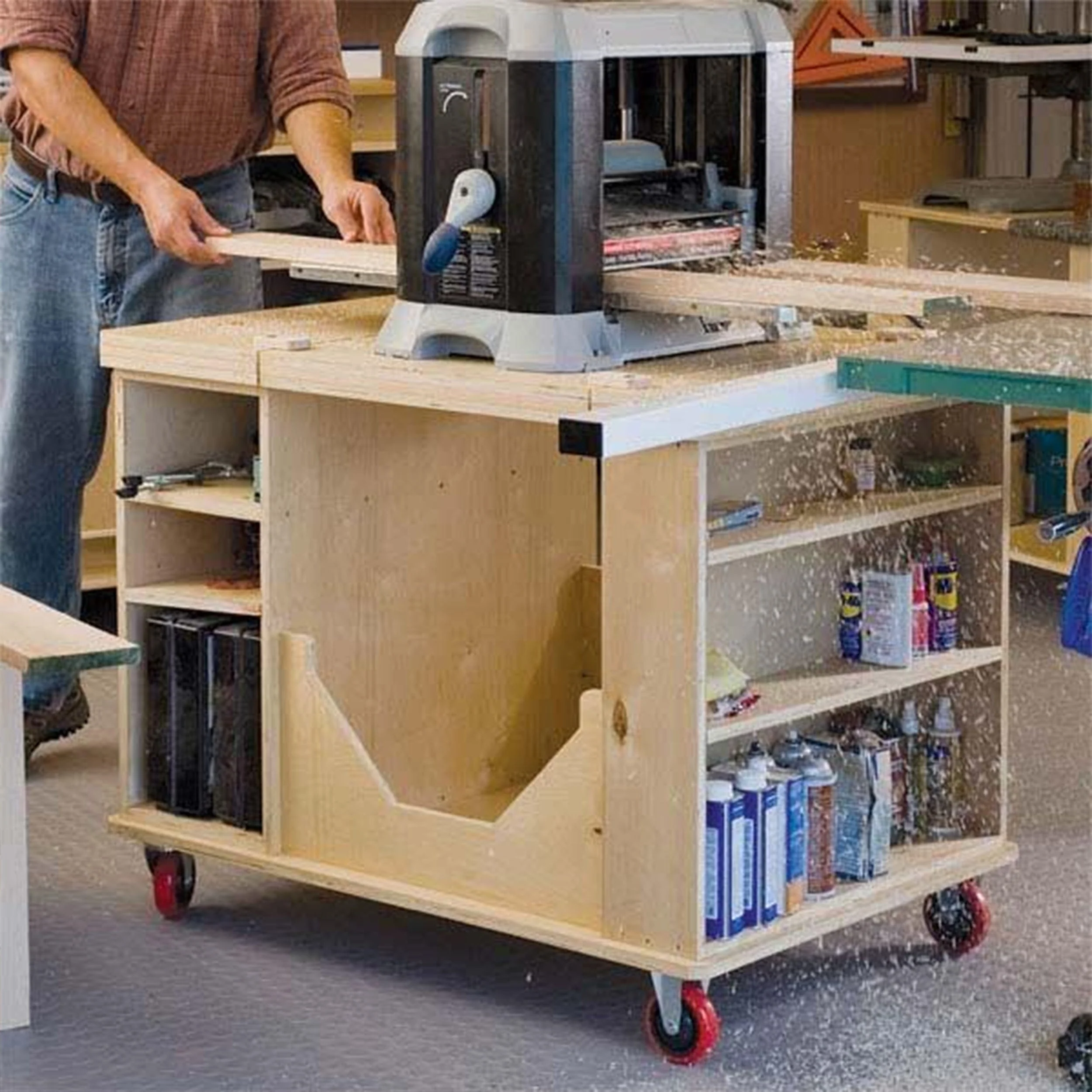 Woodworking Project Paper Plan to Build Flip-Top Cart - Image 1