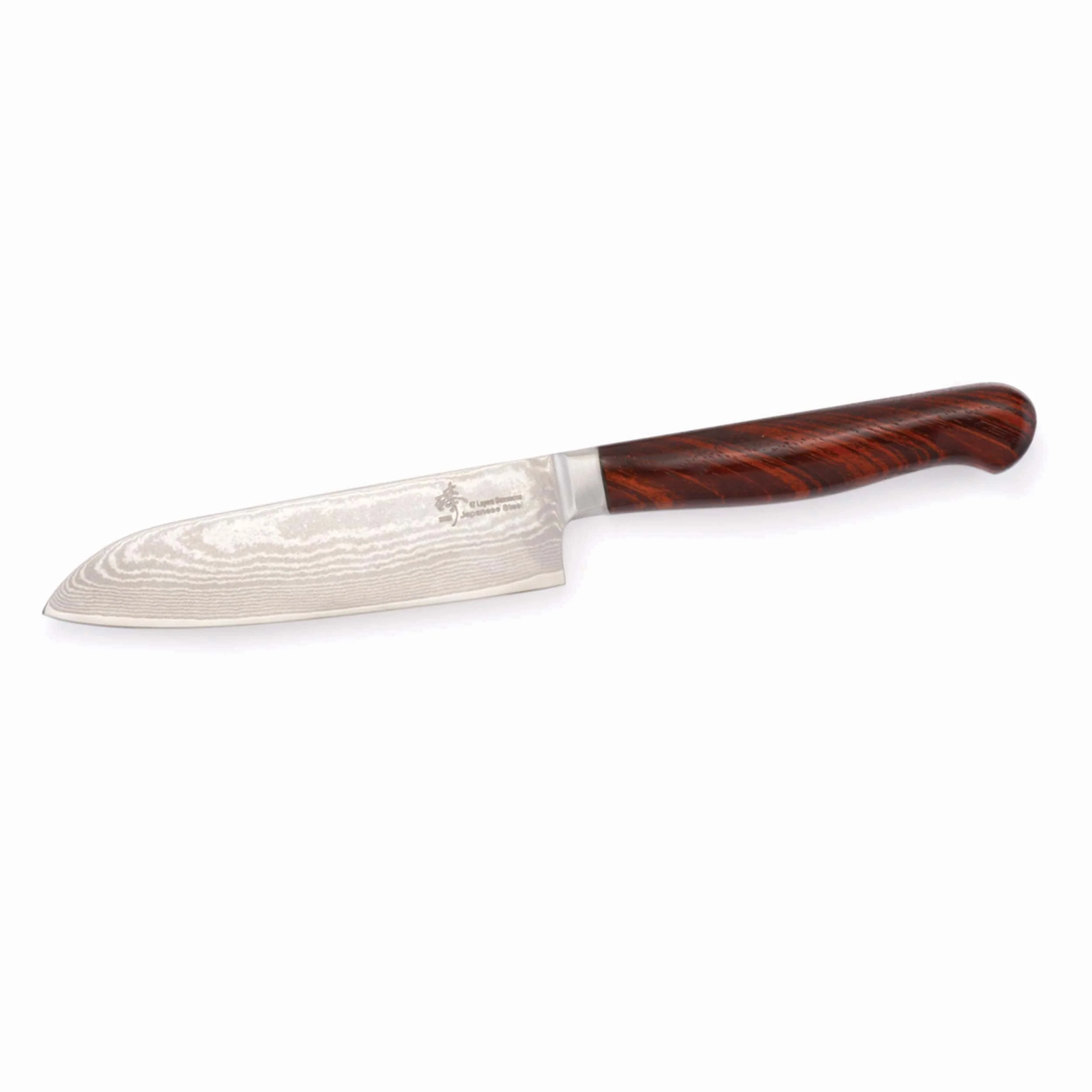 Santoku Knife for Mincing, Slicing and Dicing Vegetables - 9-5/16" - Damascus - Unfinished Kit - Image 2