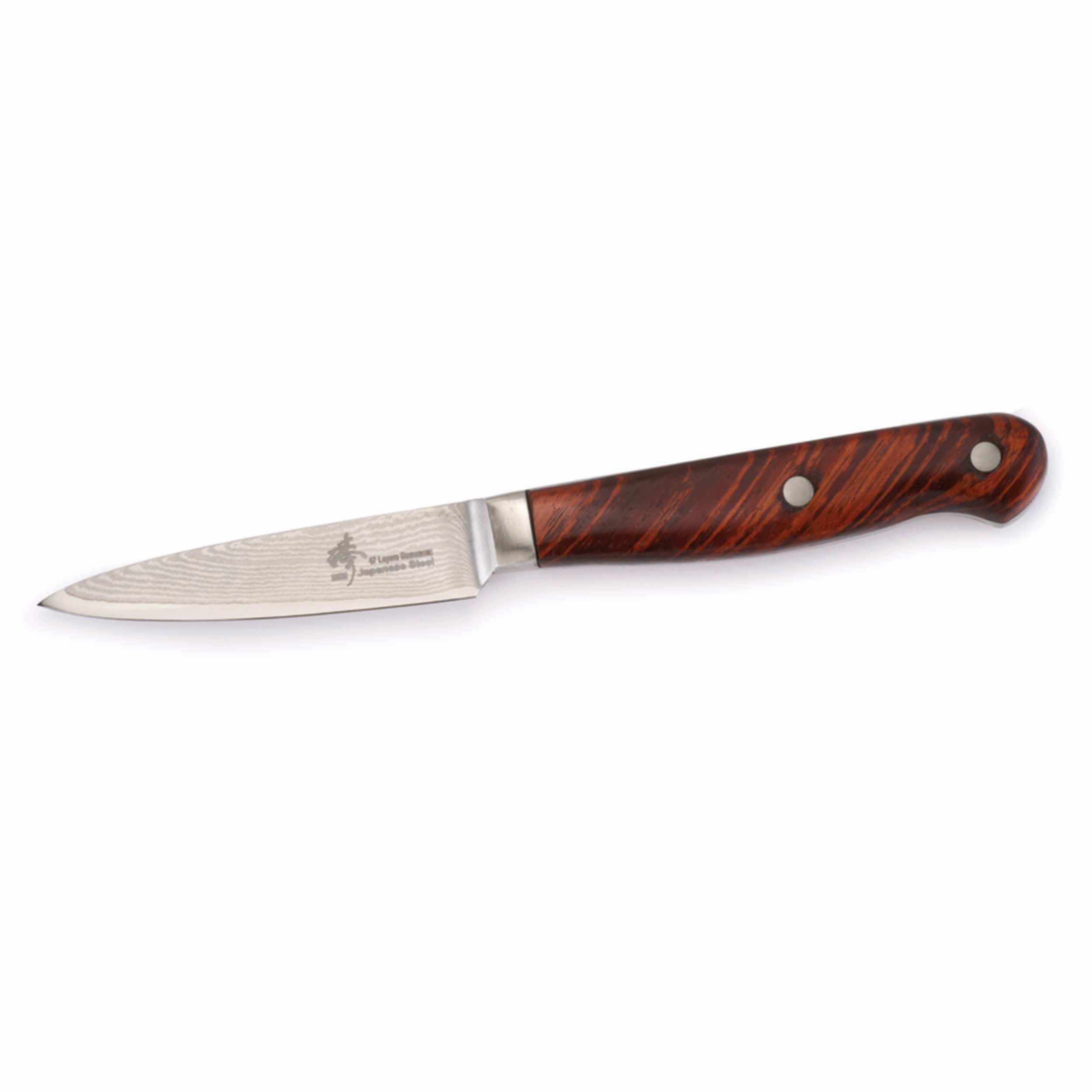 Paring Knife for Peeling, Slicing and Coring - 7-11/16" - Damascus - Unfinished Kit - Image 2
