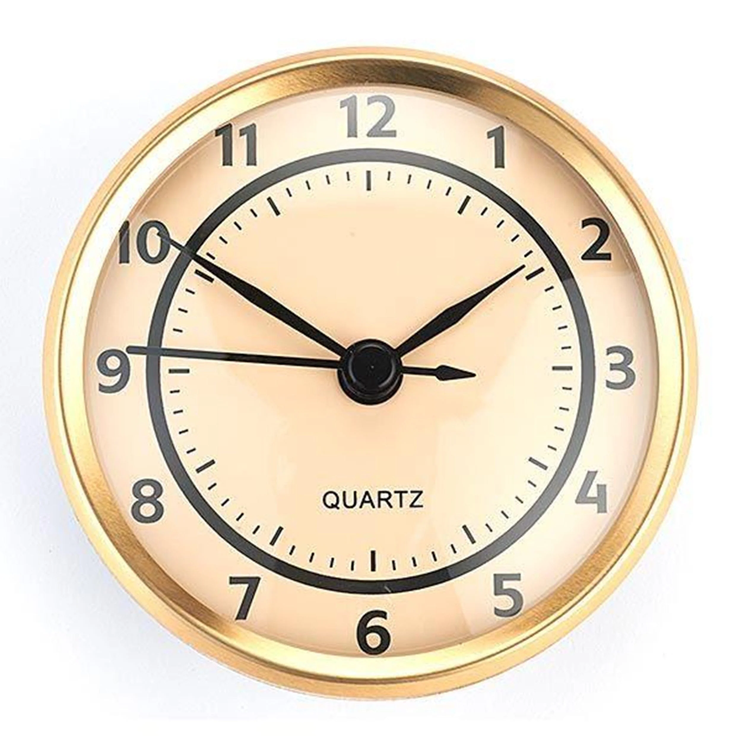 Clock Fit-up Arabic with Dial and Brushed Gold Bezel - Image 1