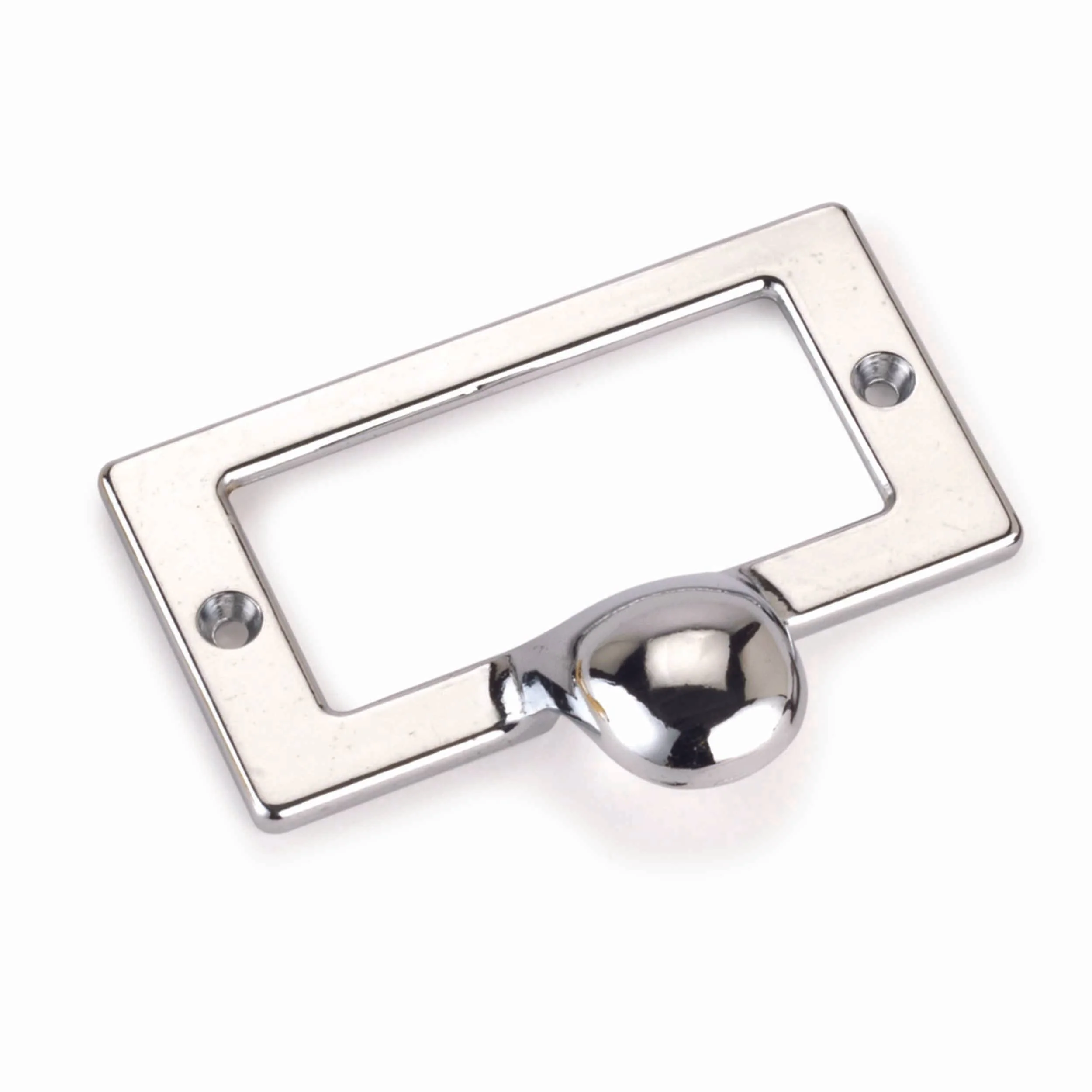 Drawer Pull with Card Holder - Chrome Finish - Image 1