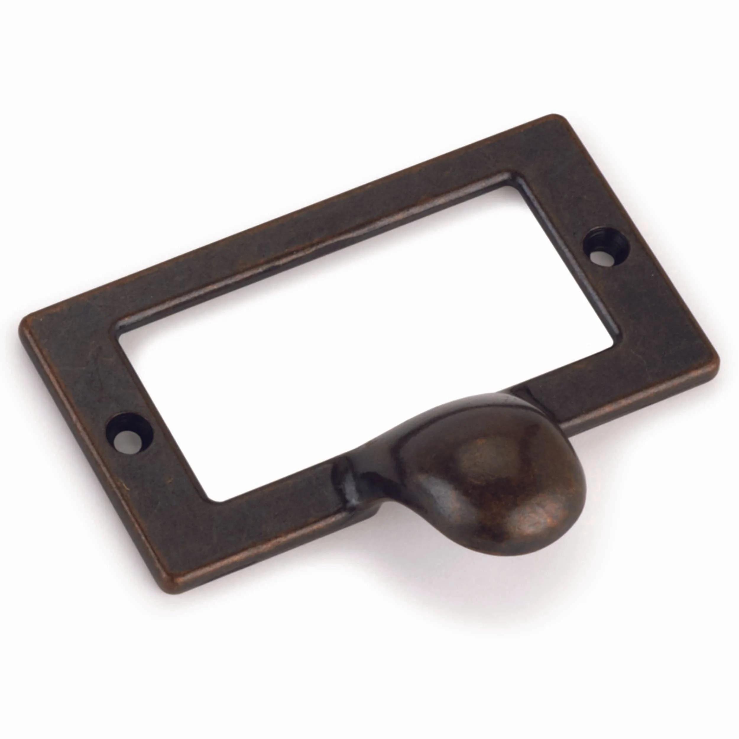 Drawer Pull with Card Holder - Dark Copper Finish - Image 1