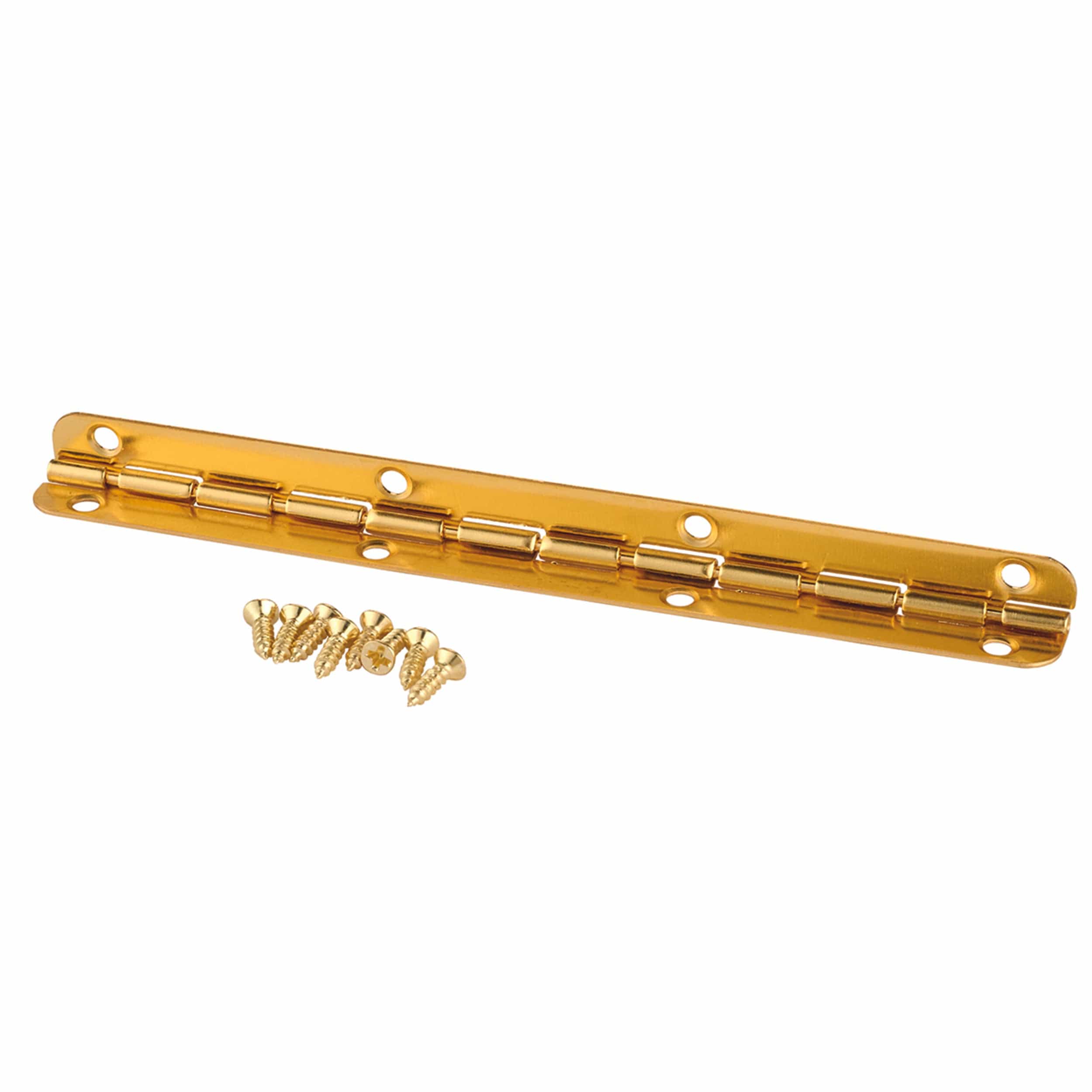 Small Piano Stop Hinge - Brass Plated - Image 2