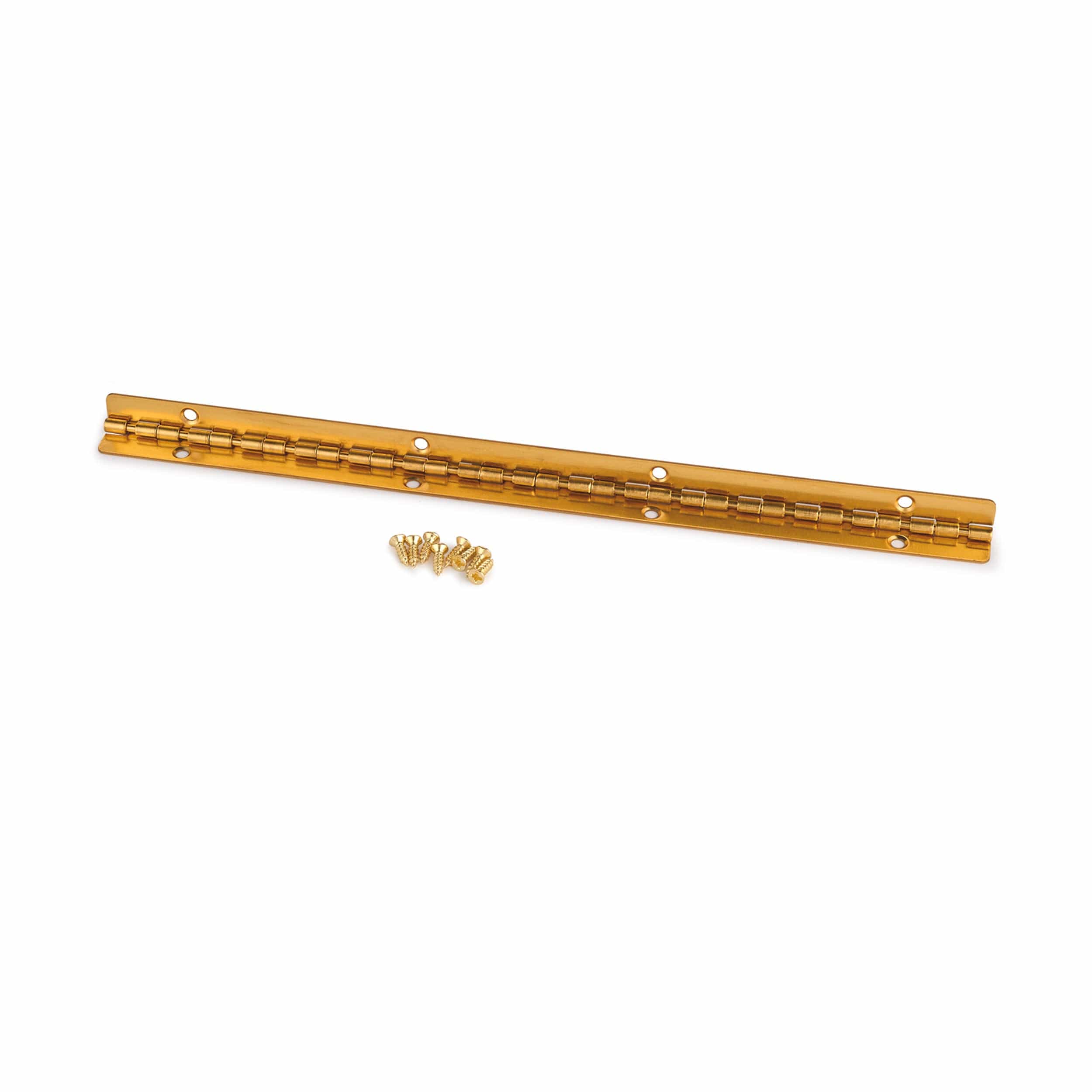 Small Piano Stop Hinge - Brass Plated - Image 3
