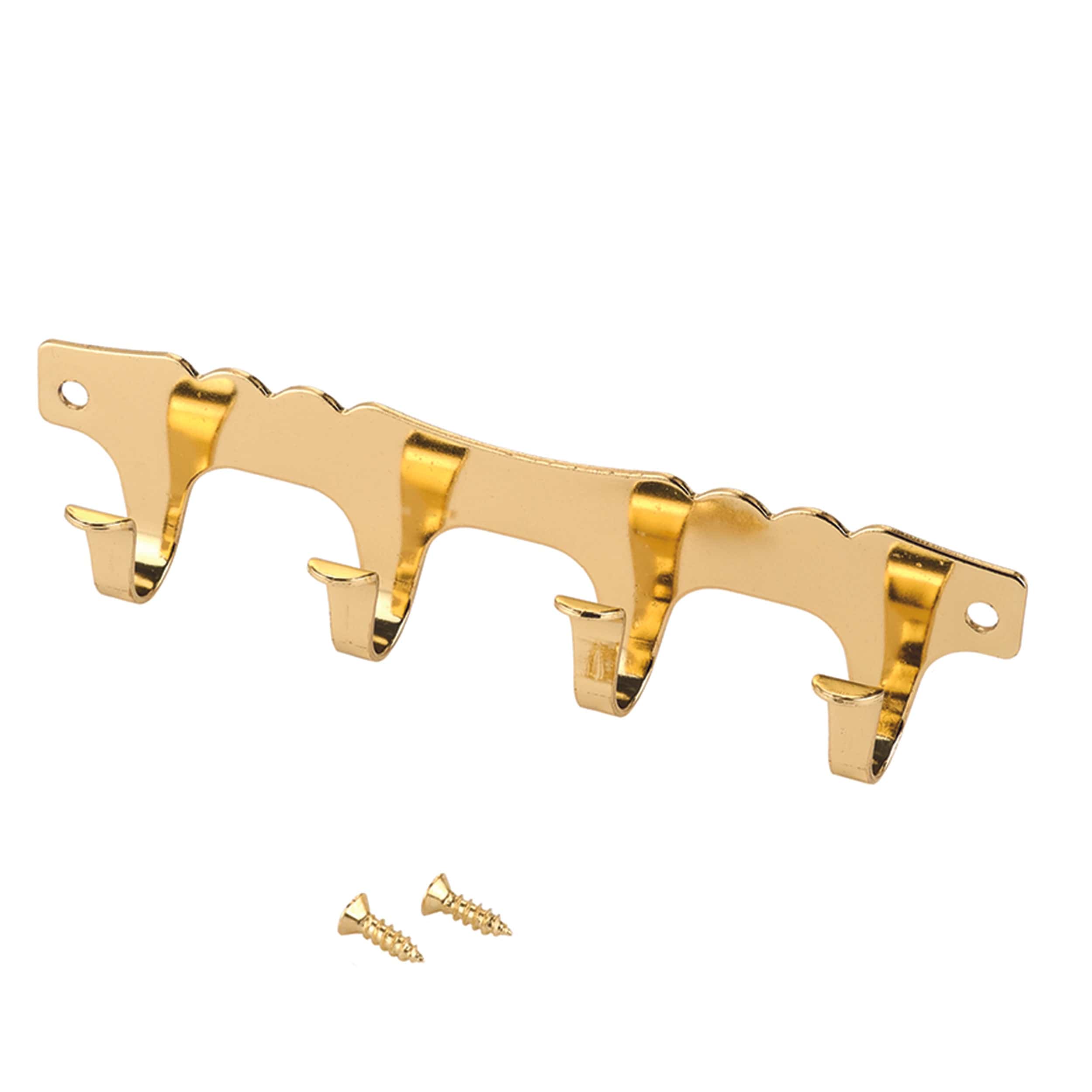4-Hook Strip –  Brass Plated