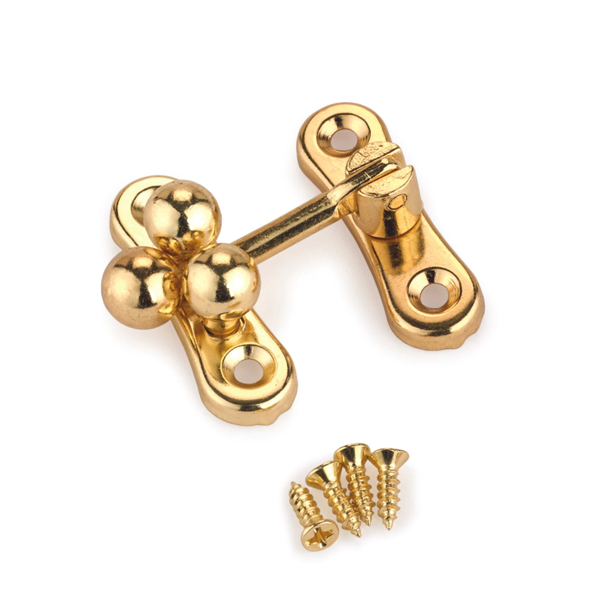 Small Box Ball Clasp – 1-1/4″ x 1-1/4″- Brass