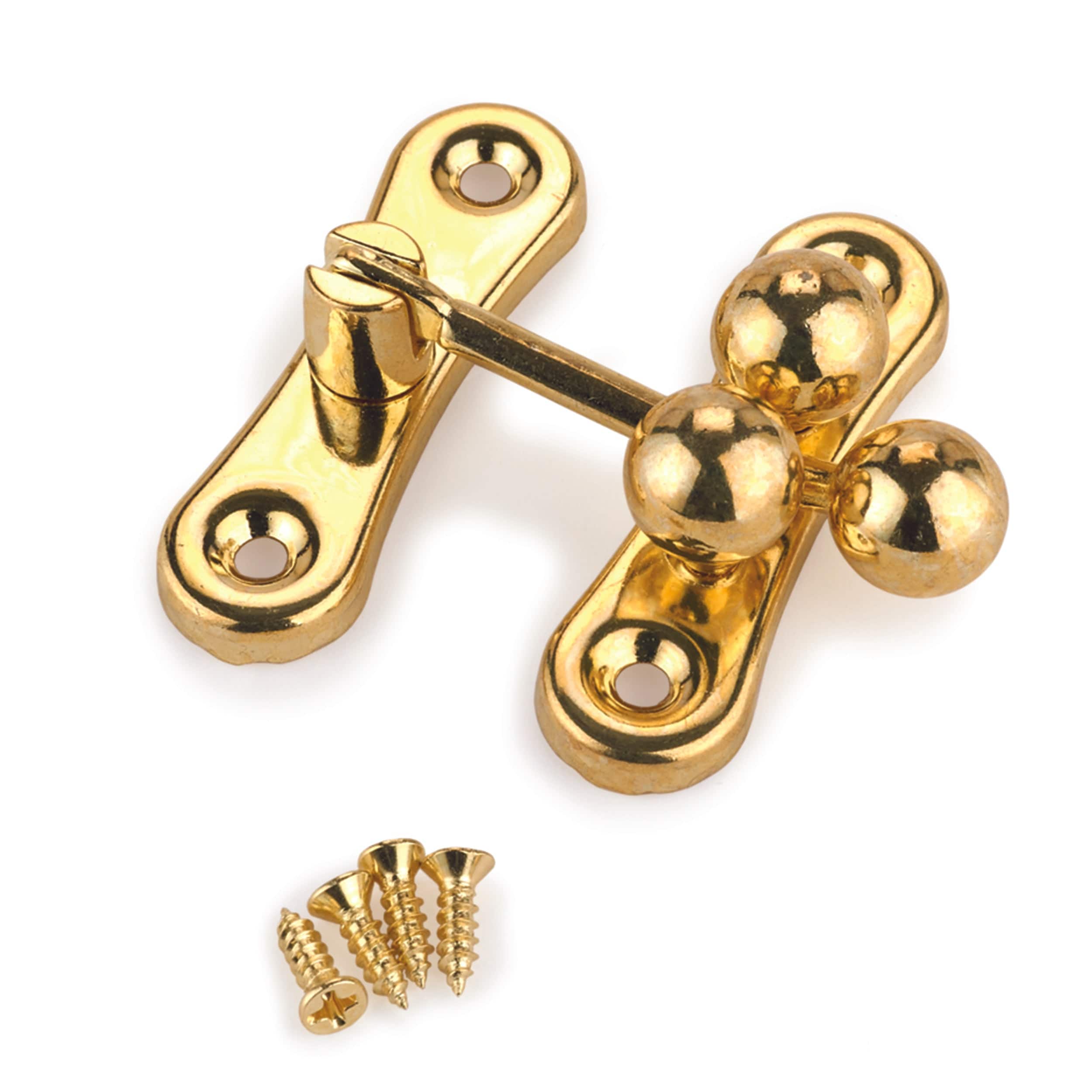 Small Box Ball Clasp – 1-1/2″ x 1-5/8″- Brass