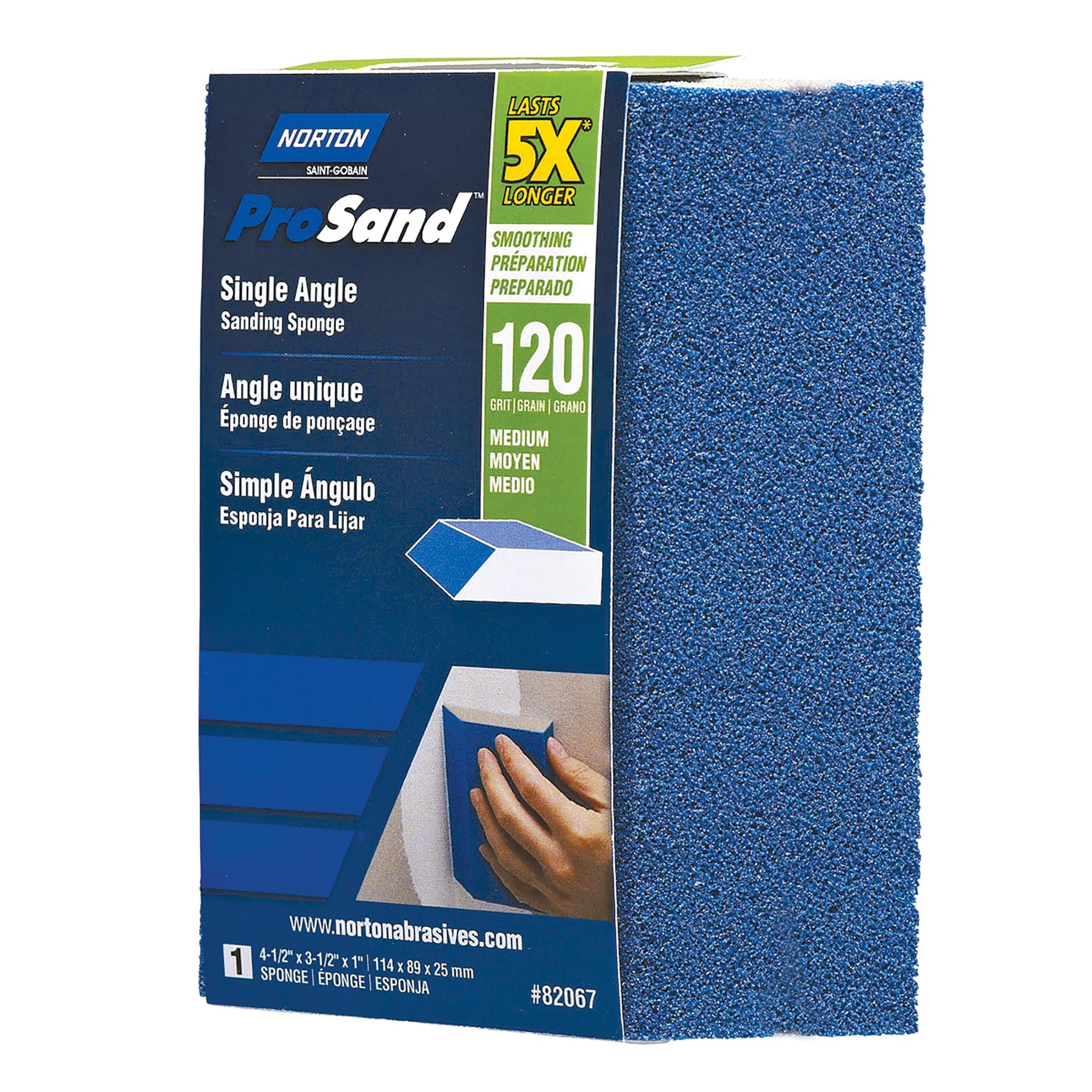 ProSand 5X Single Angle Sanding Sponge – 3-1/2″ x 4-1/2″