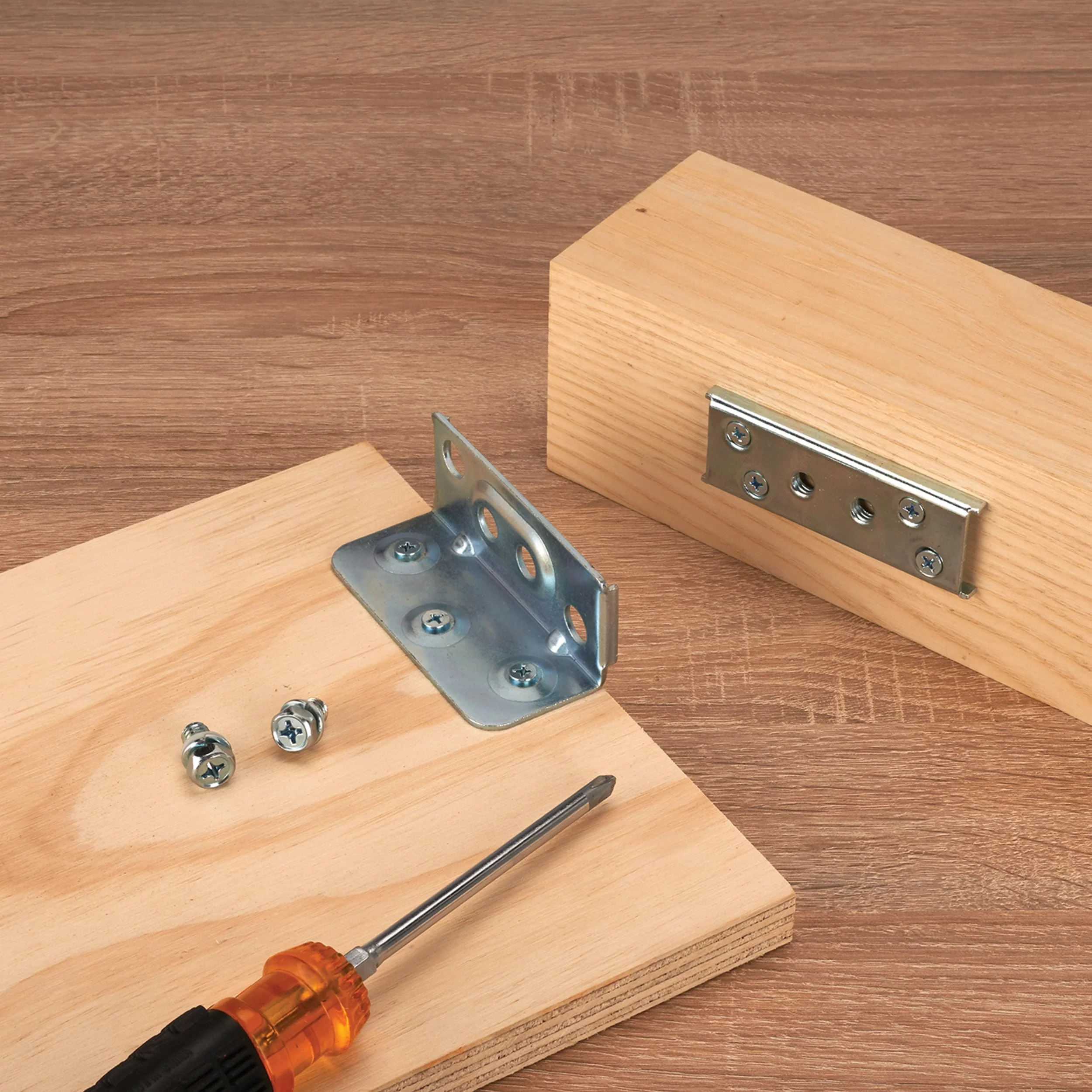 Surface-Mount Knock Down Low Profile Bed Frame Hardware - 1 Set - Image 2