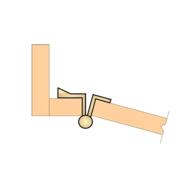 Non-Mortise Wrap Hinge with Finial - Image 3