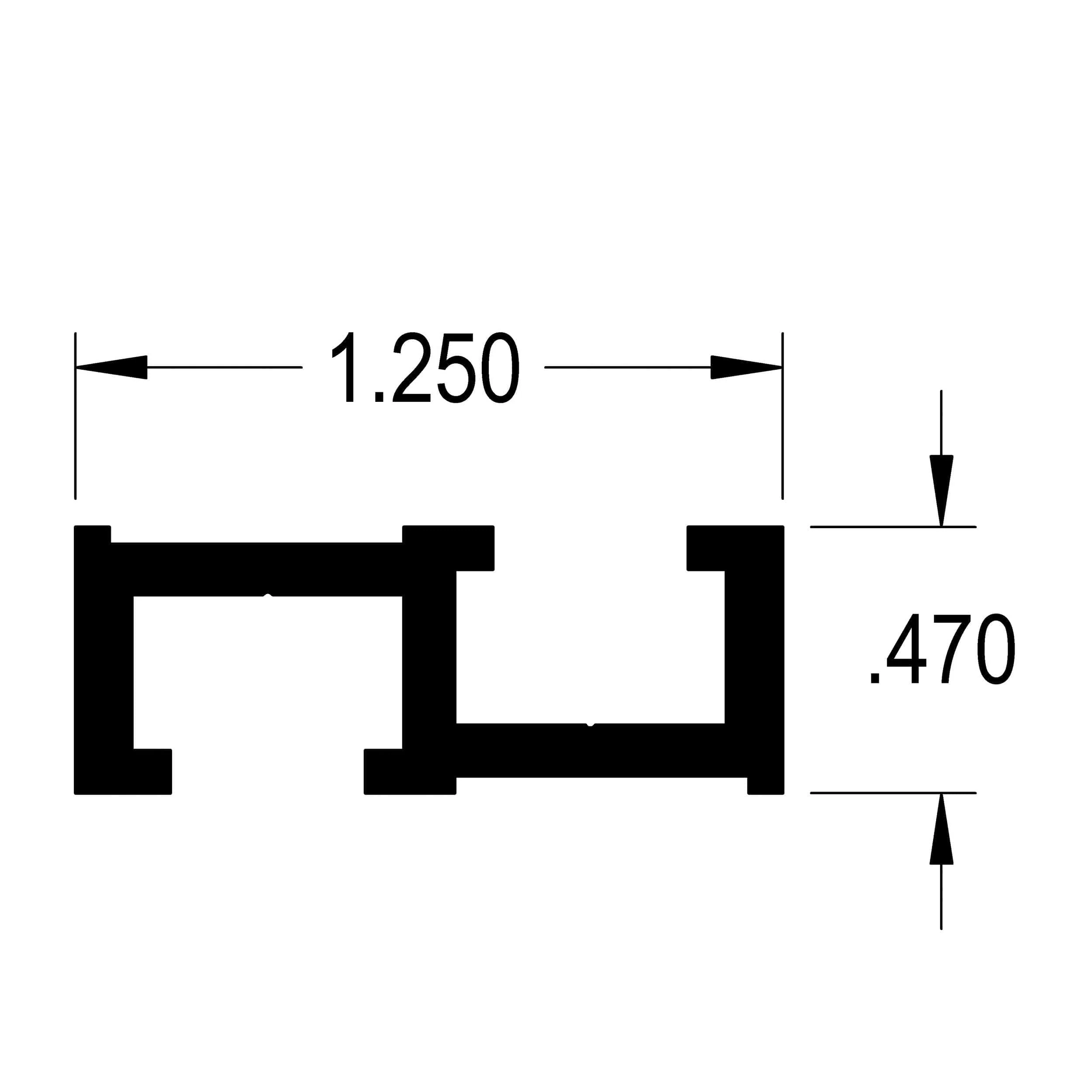 Back-to-Back 1/4" T-Track - 36" Length - Image 3