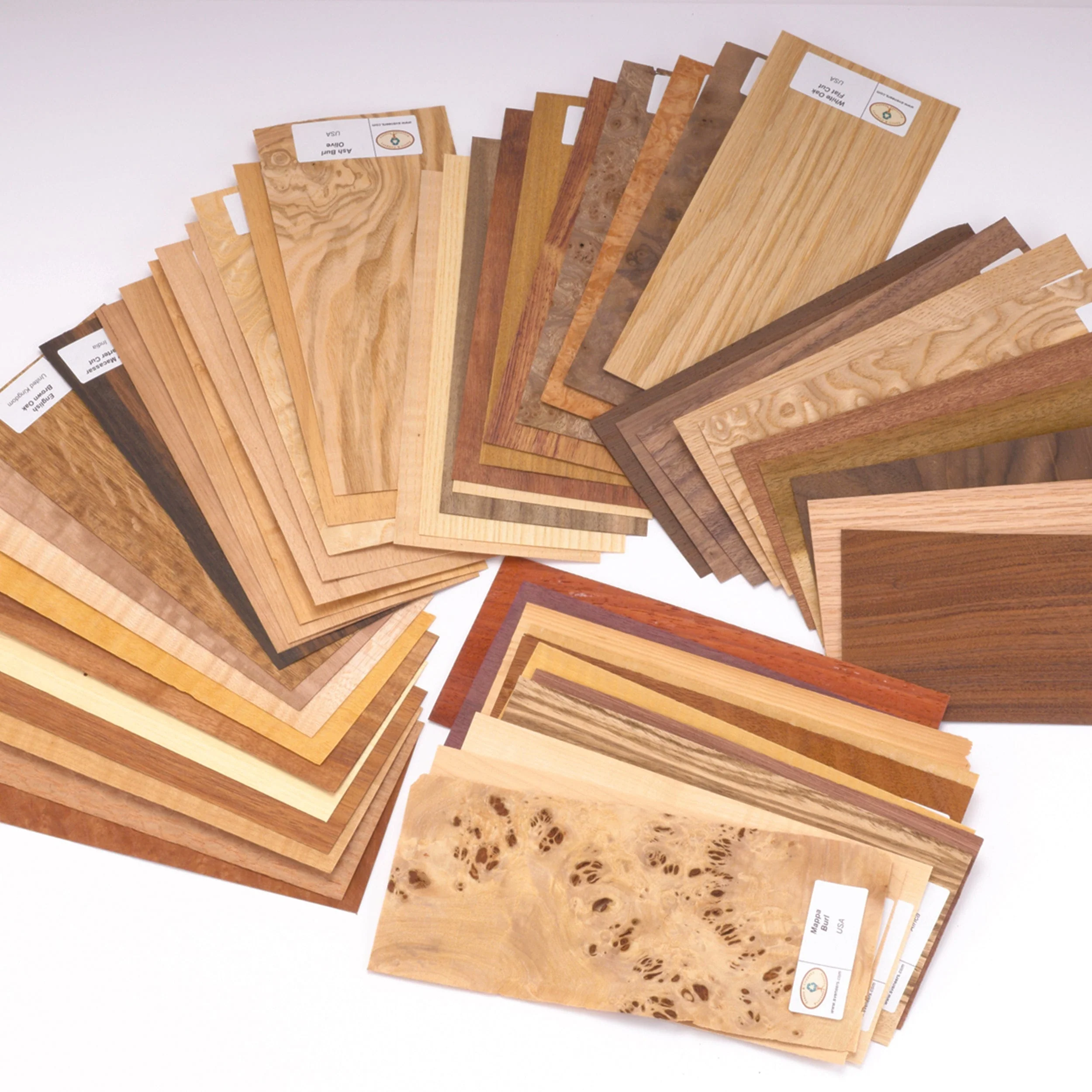 Wood ID Kit & Veneer Sample Pack - Domestic & Exotic Species - 4" x 9" - 50 Piece - Image 1