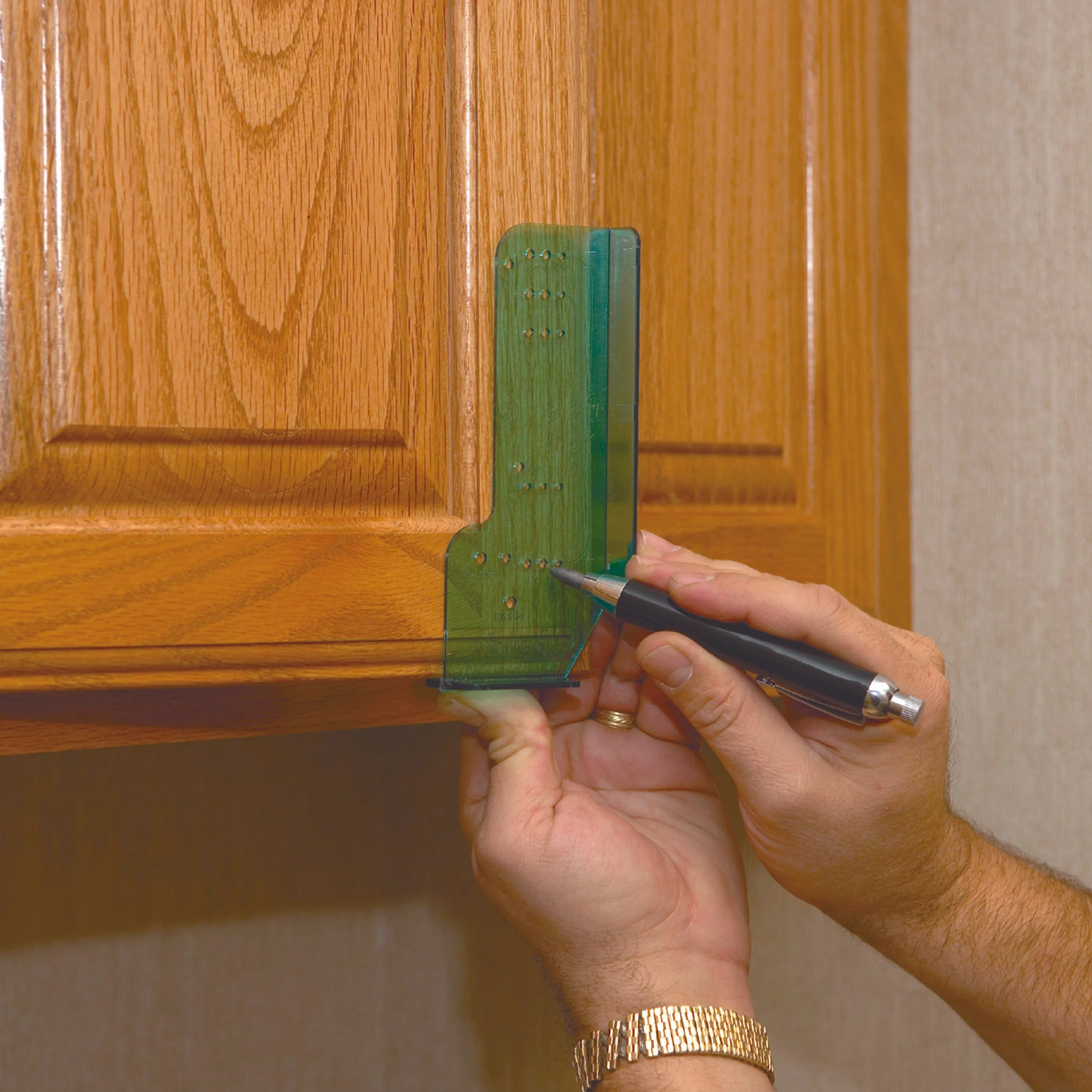 Cabinet Door Knob and Pull Drilling Guide Template