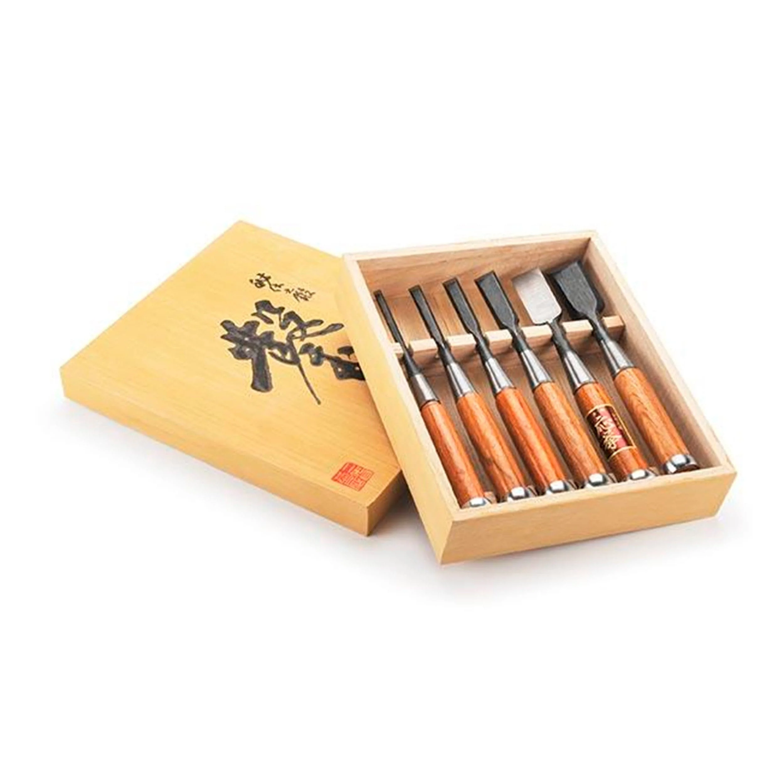 Okyo Japanese Chisel Set with Storage Box – 6 Piece
