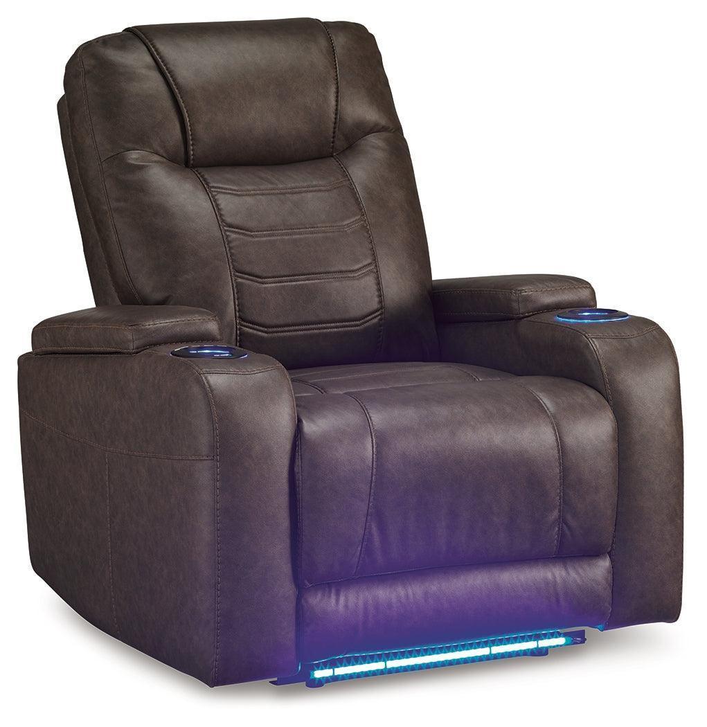 Schooner Rocks Umber Faux Leather Power Recliner - Image 2