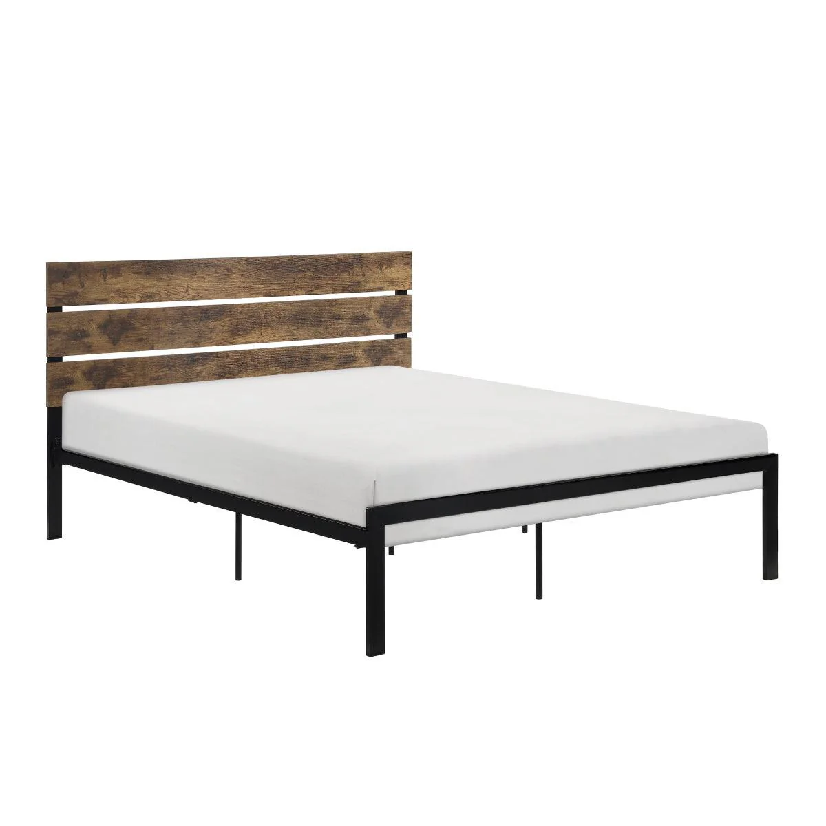 Marshall Black Fauxed Platform Queen Bed - Image 2