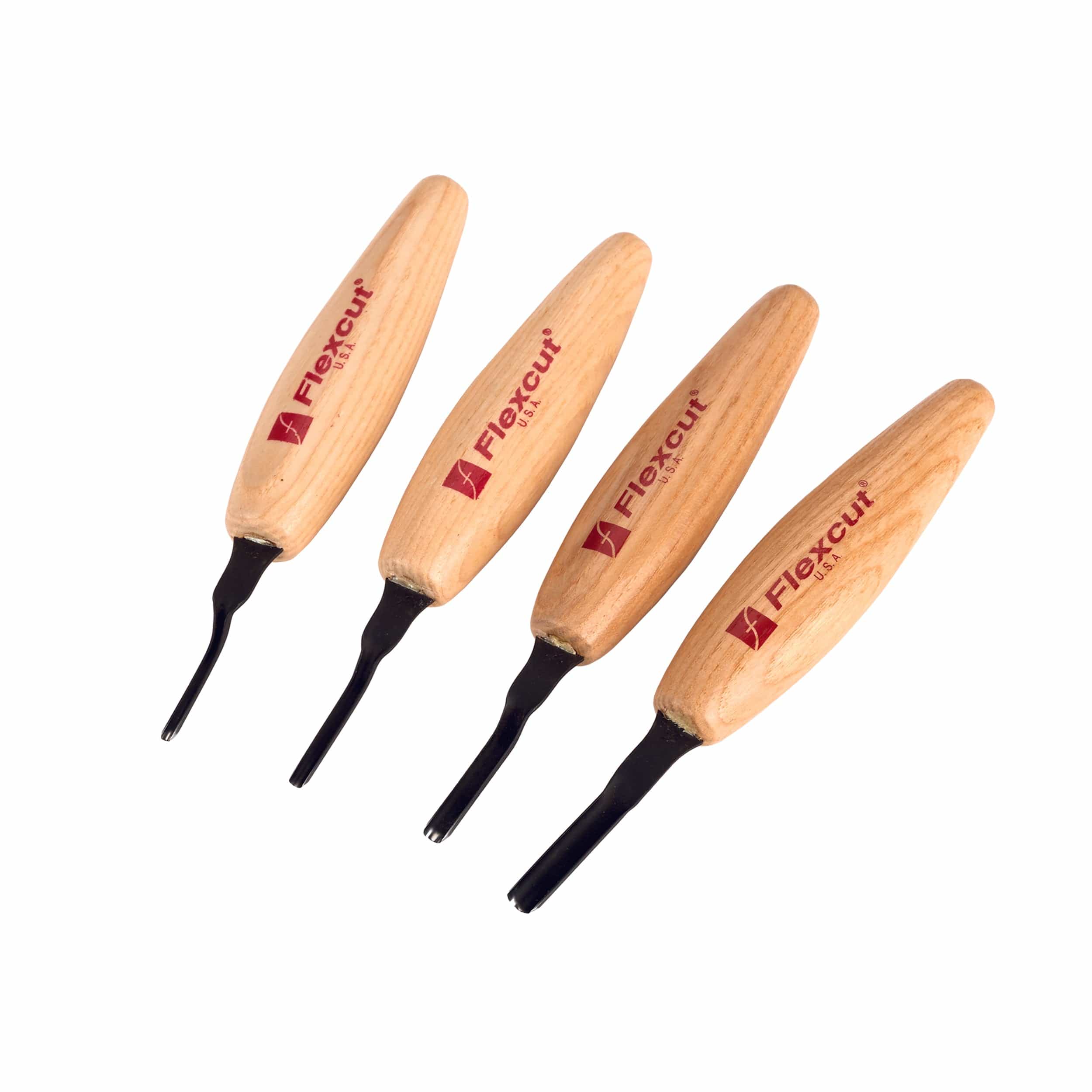 Shallow U-Gouge Micro Tool Set – 4 Piece