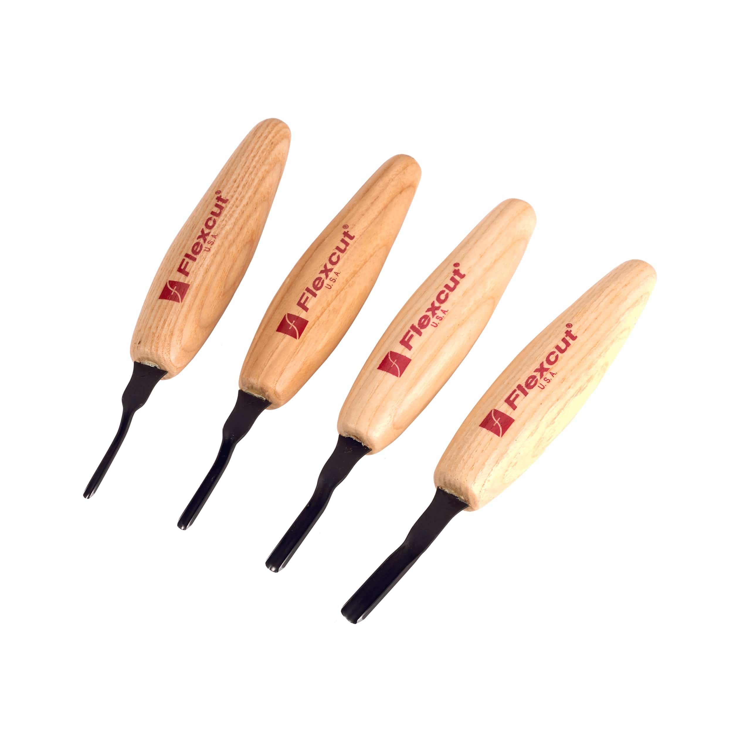 Deep U-Gouge Micro Tool Set – 4 Piece