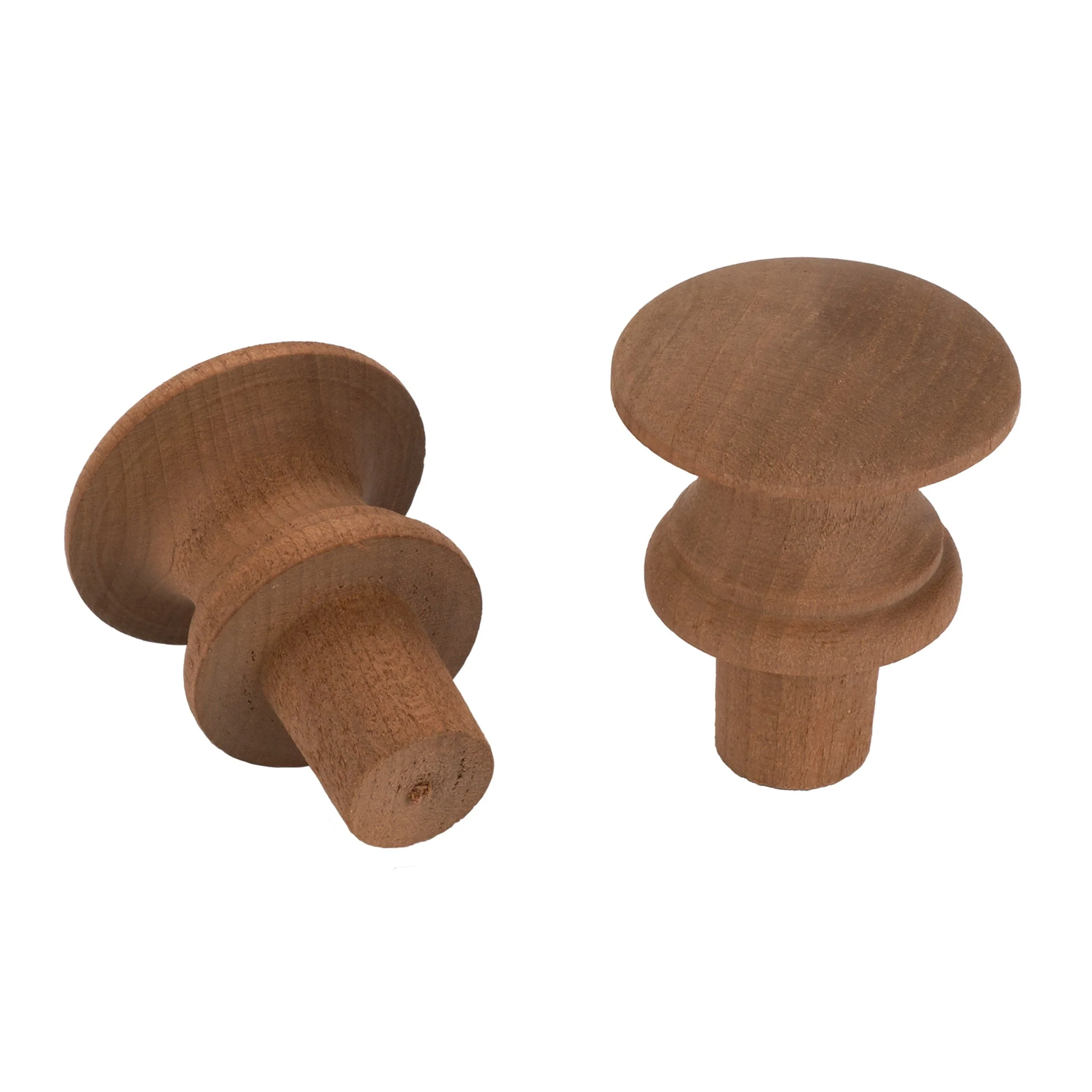 Shaker Knob - Cherry - 1-1/4" Diameter - 1/2" Tenon - 2 Piece - Image 1