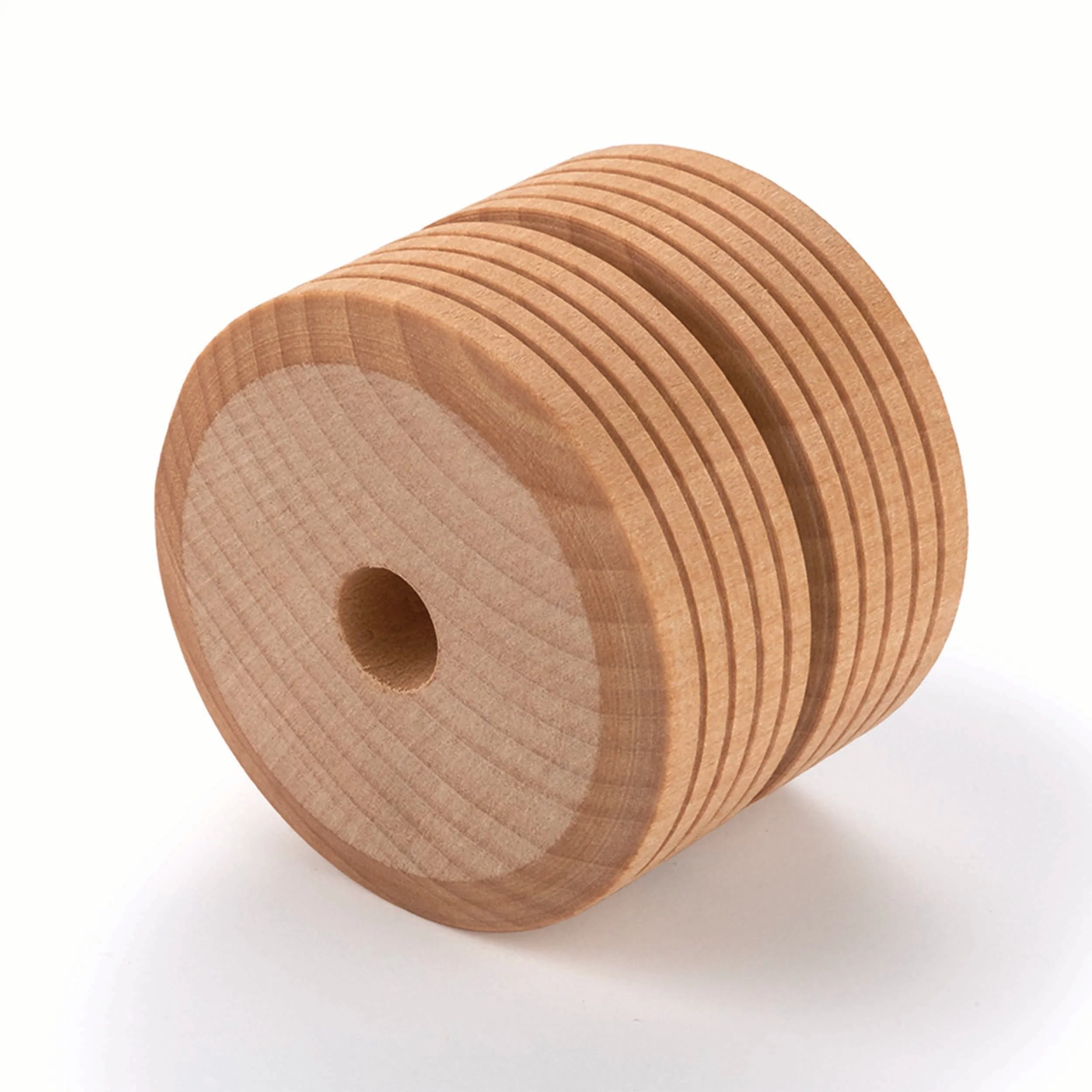 Wooden Dual Truck Wheels - 2" Diameter - 11/16" W - 3/8" Axle Hole - Image 2