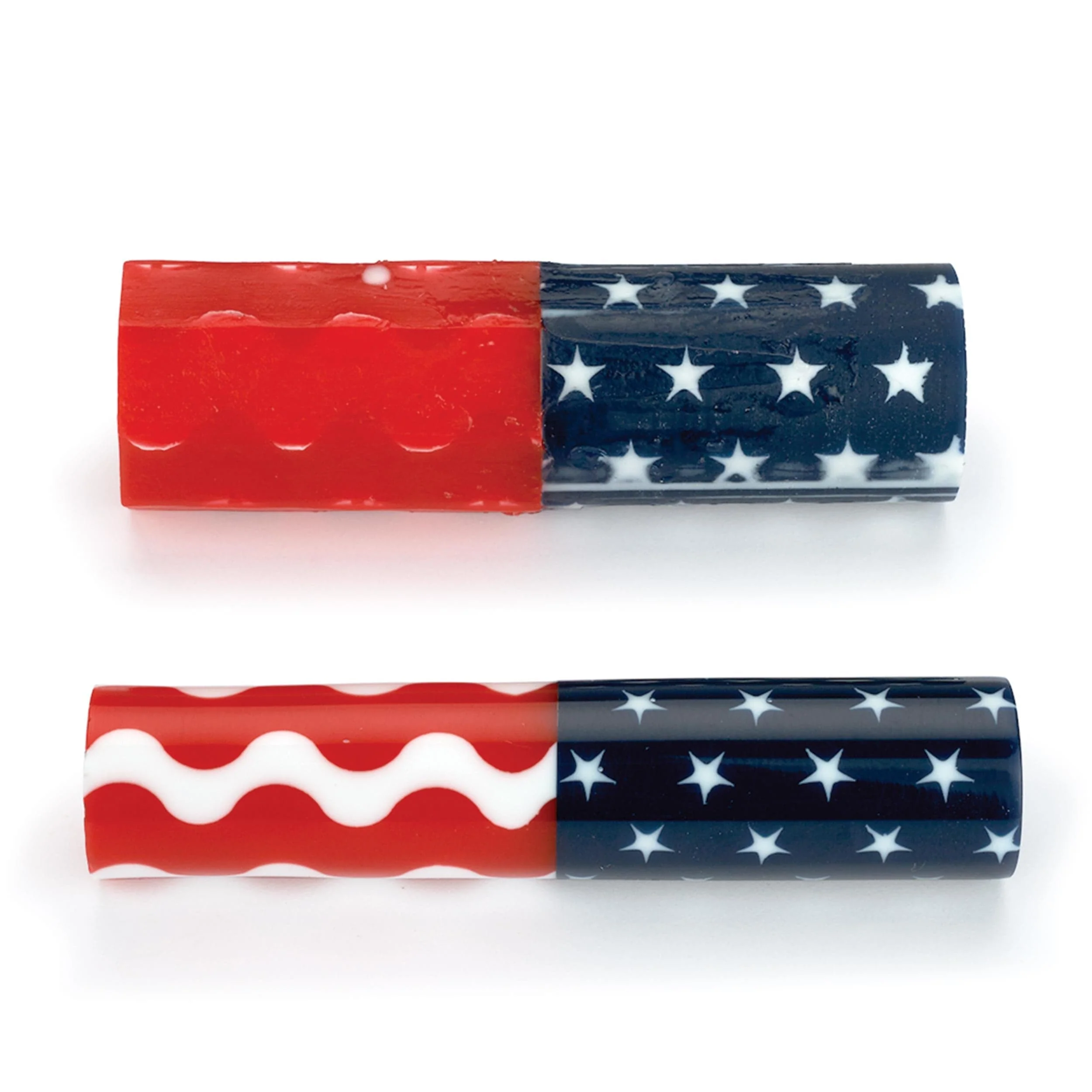 Acrylic Pen Blank –  Stars & Wavy Stripes – 3/4″ x 3/4″ x 3″