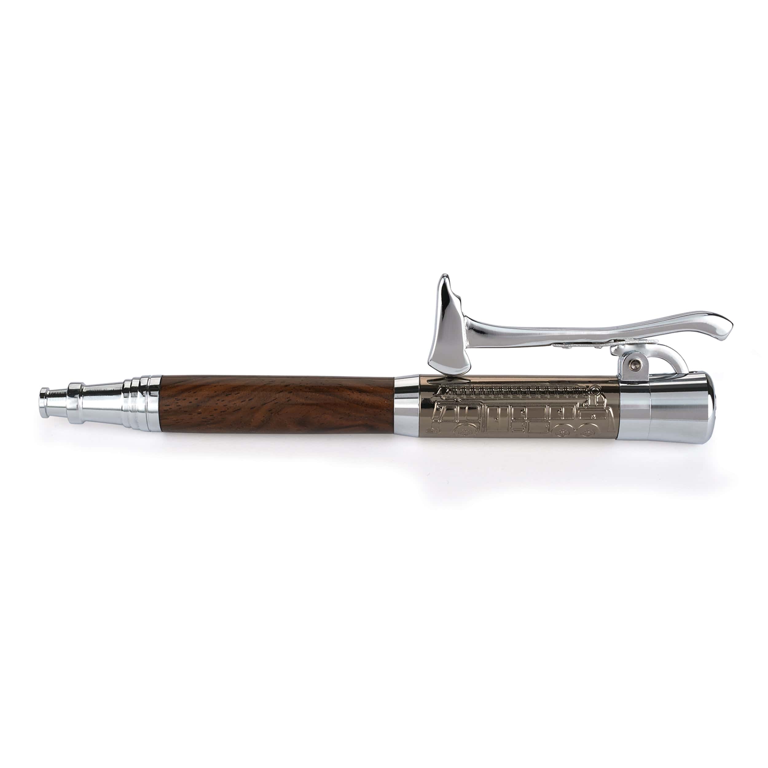 Fireman's Click Ballpoint Pen Kit - Gunmetal & Chrome - Image 1