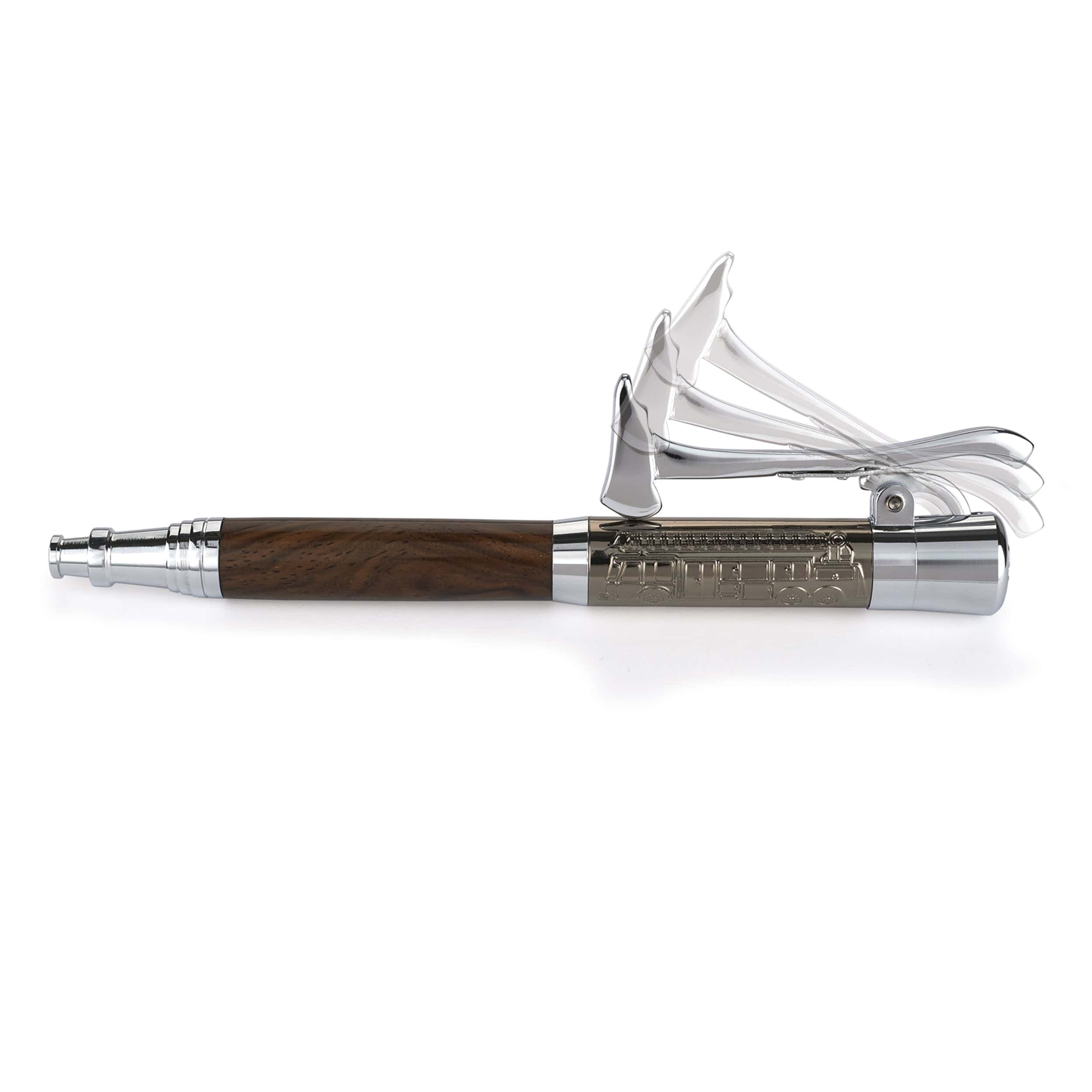 Fireman's Click Ballpoint Pen Kit - Gunmetal & Chrome - Image 2