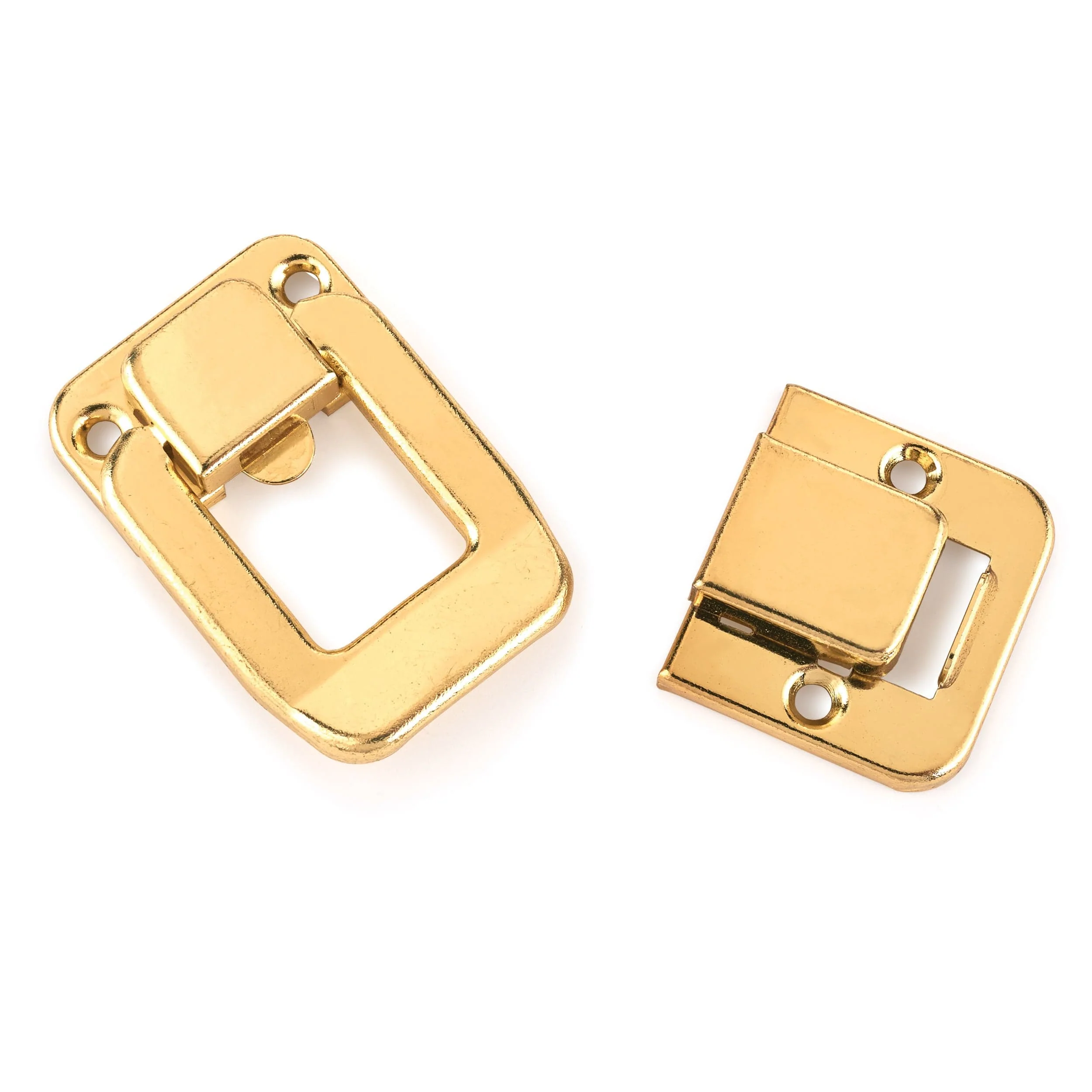 Case Draw Catch with Screws – Polished Brass Plated