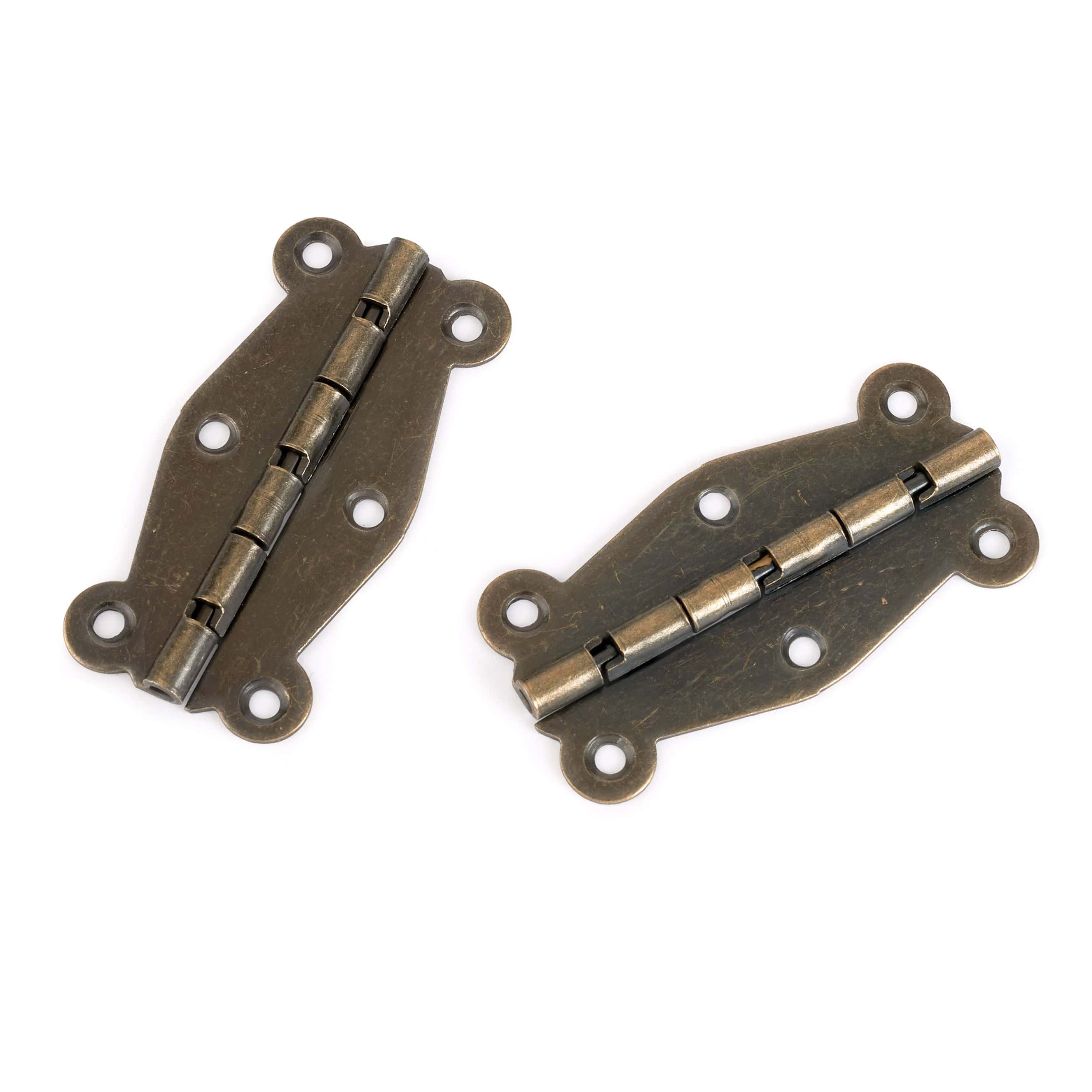 Decorative Box Hinge with Screws - Pair - Image 1