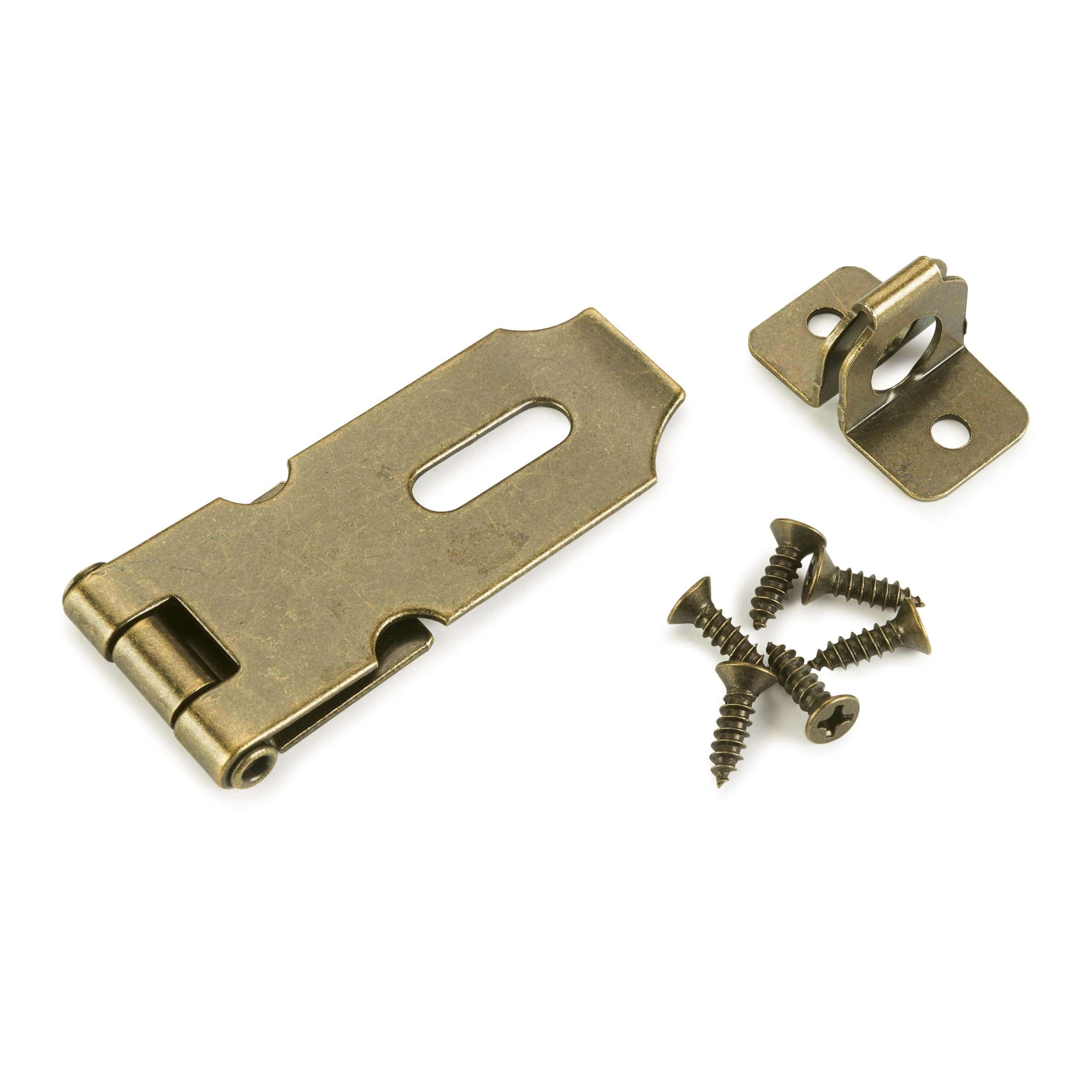 Chest Hasp with Screws – Antique Brass