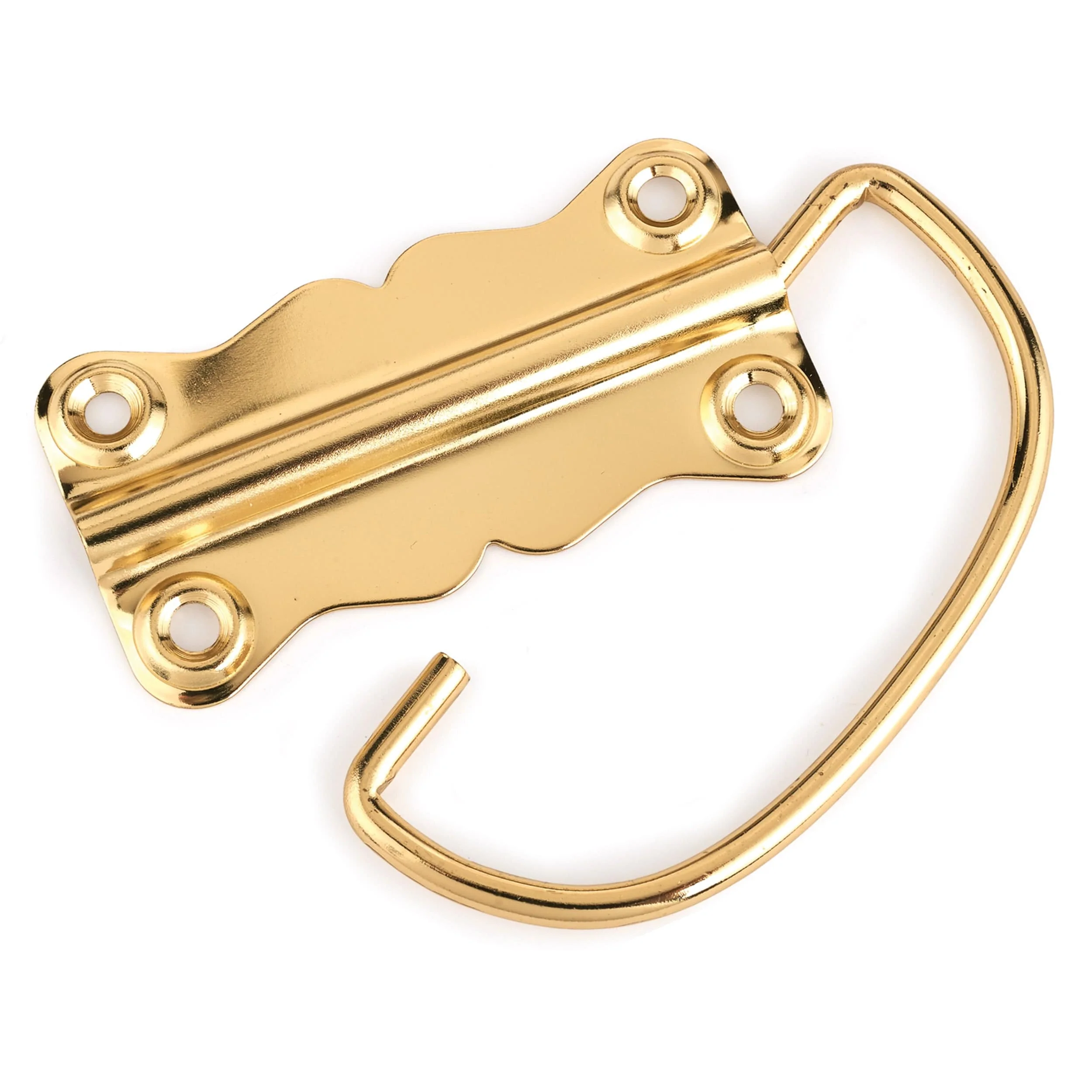 Chest Handle with Screws - Polished Brass Plated - Image 1