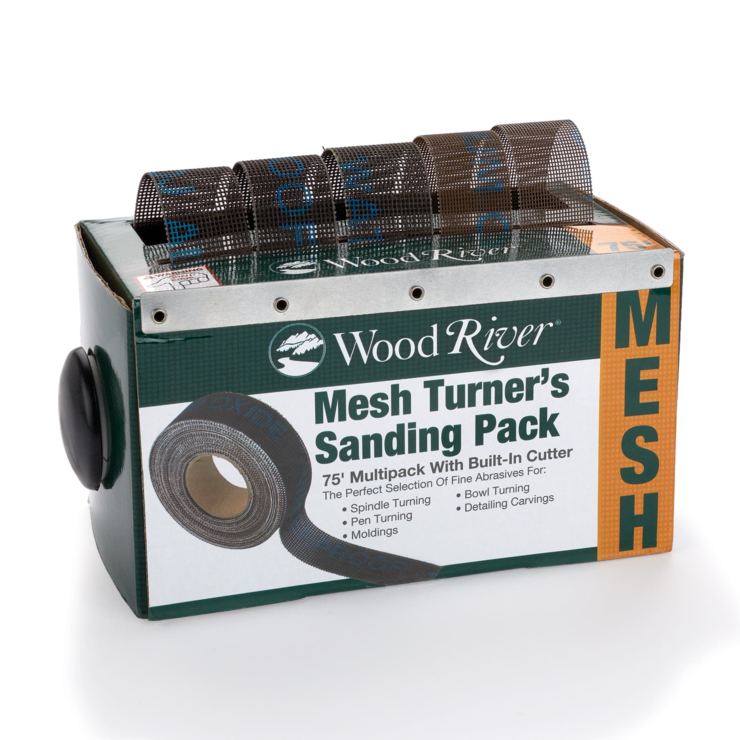 Mesh Turner’s Sanding Pack Assorted Grit with Dispenser – 1″ x 15′ Rolls