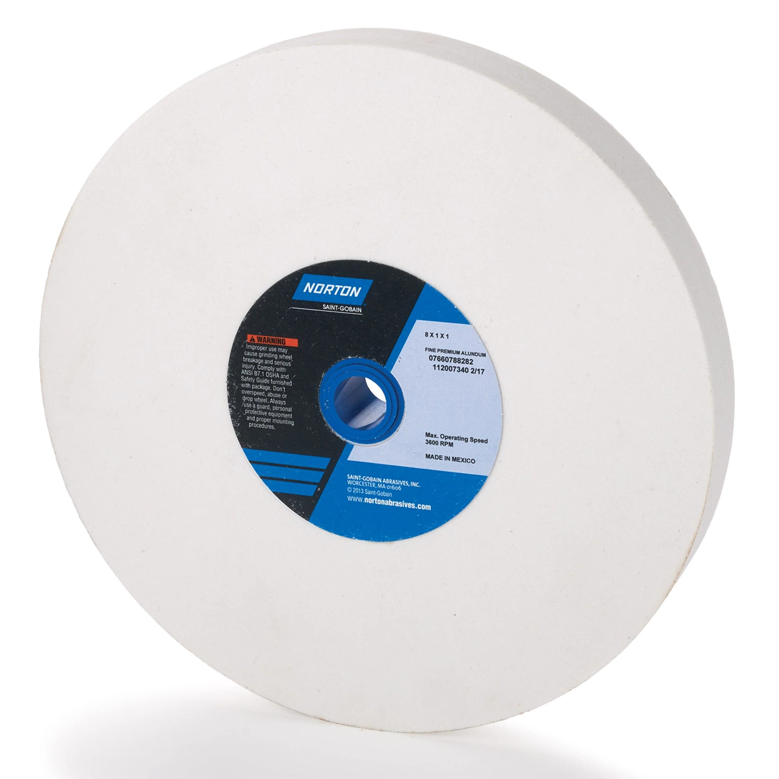 Aluminum Oxide Grinding Wheel – 8″ x 1″x 1″ –  100 Grit