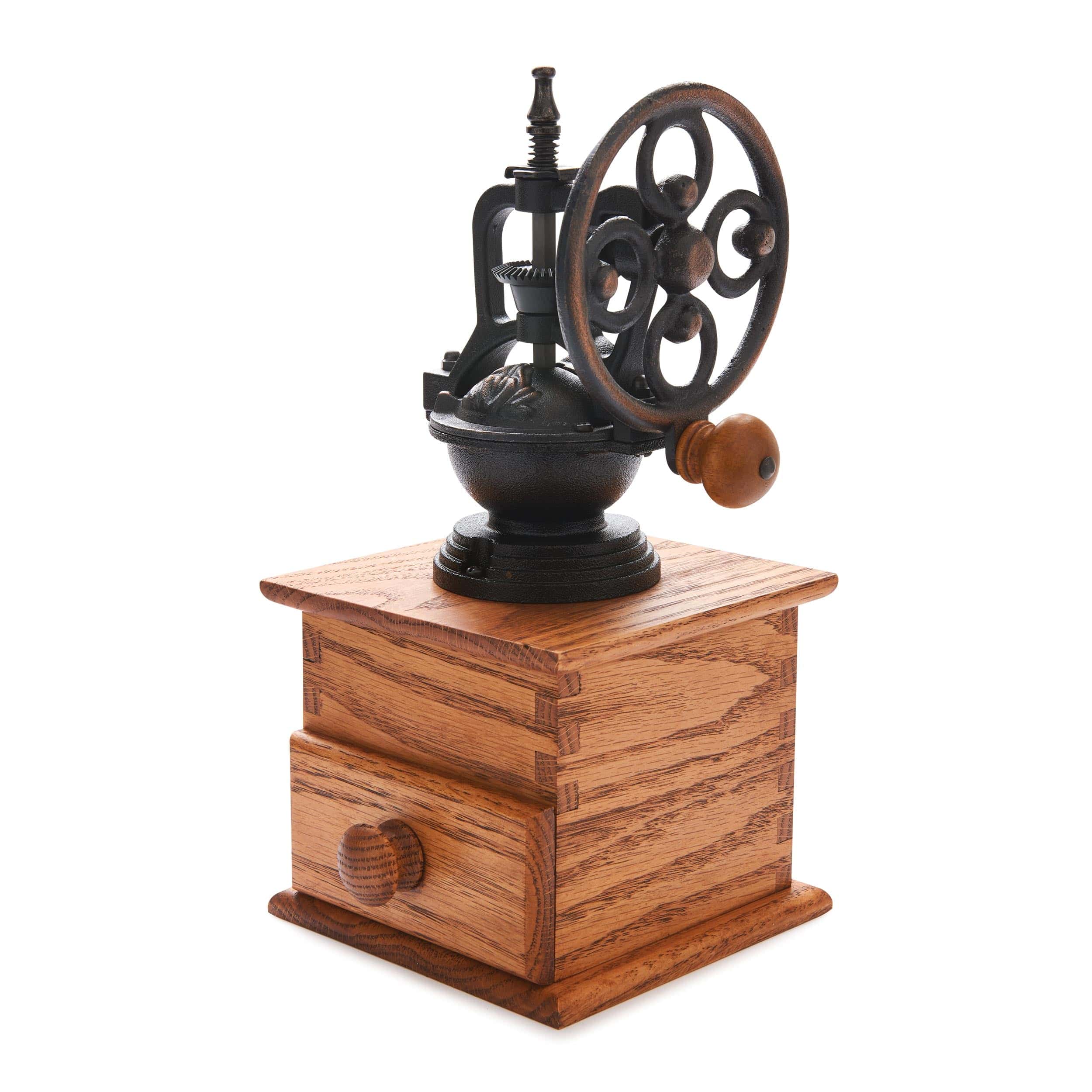 Antique Style Side Crank Coffee Grinder Kit Mechanism - Cast Bronze - Image 2