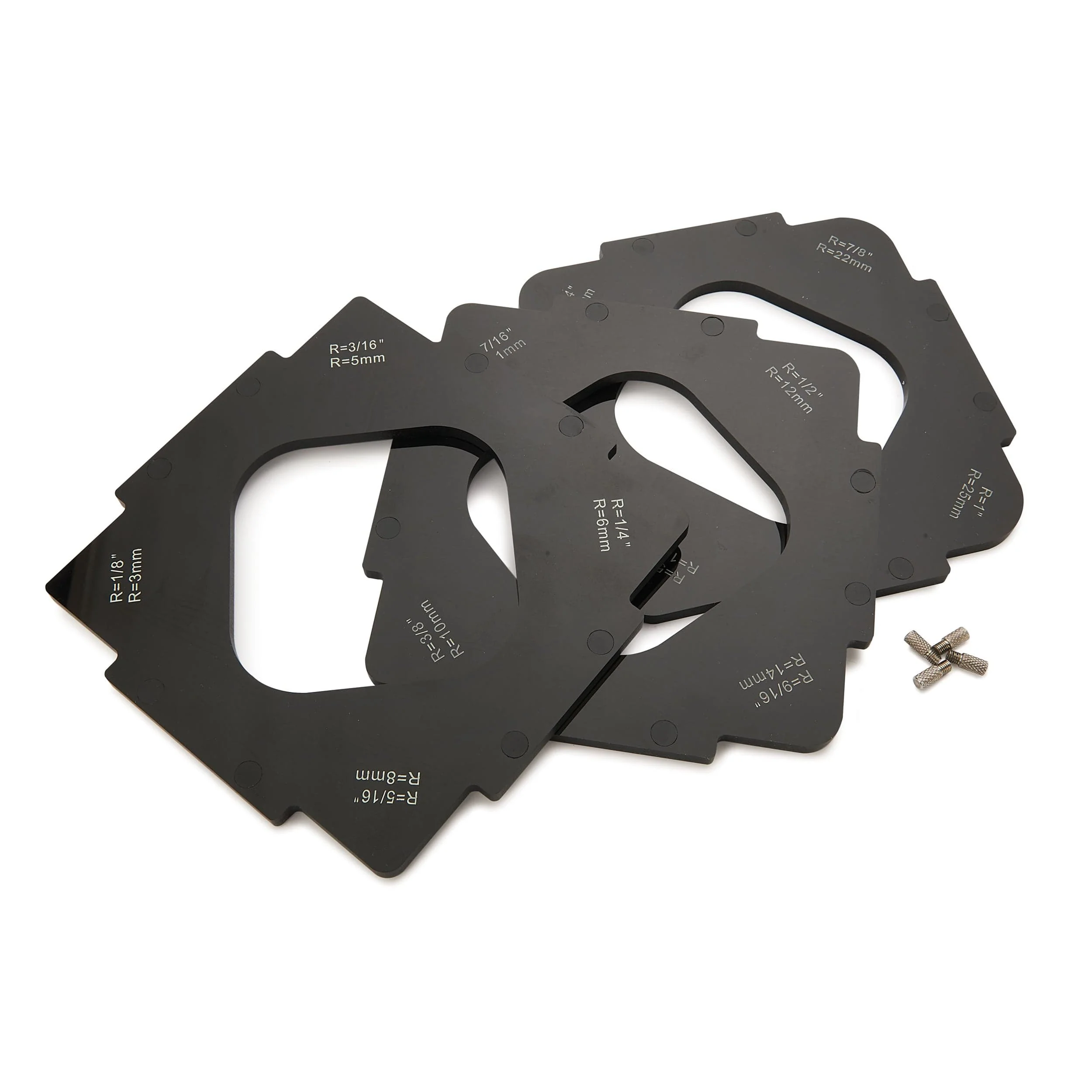 Router Corner Radius Jigs/Templates – Small – 3 Piece