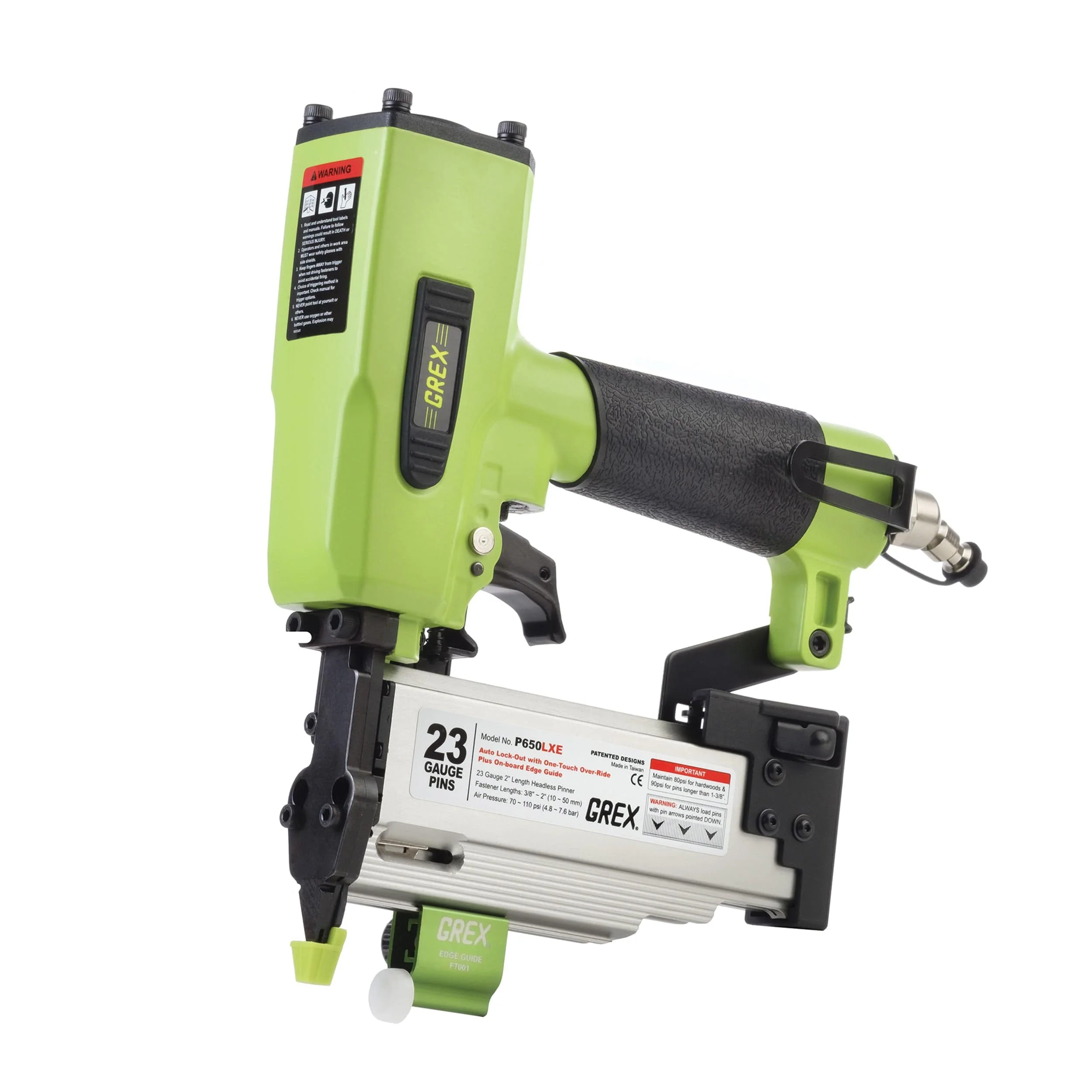 23-Gauge 2″ Headless Pinner with One-Touch Override Lock-Out