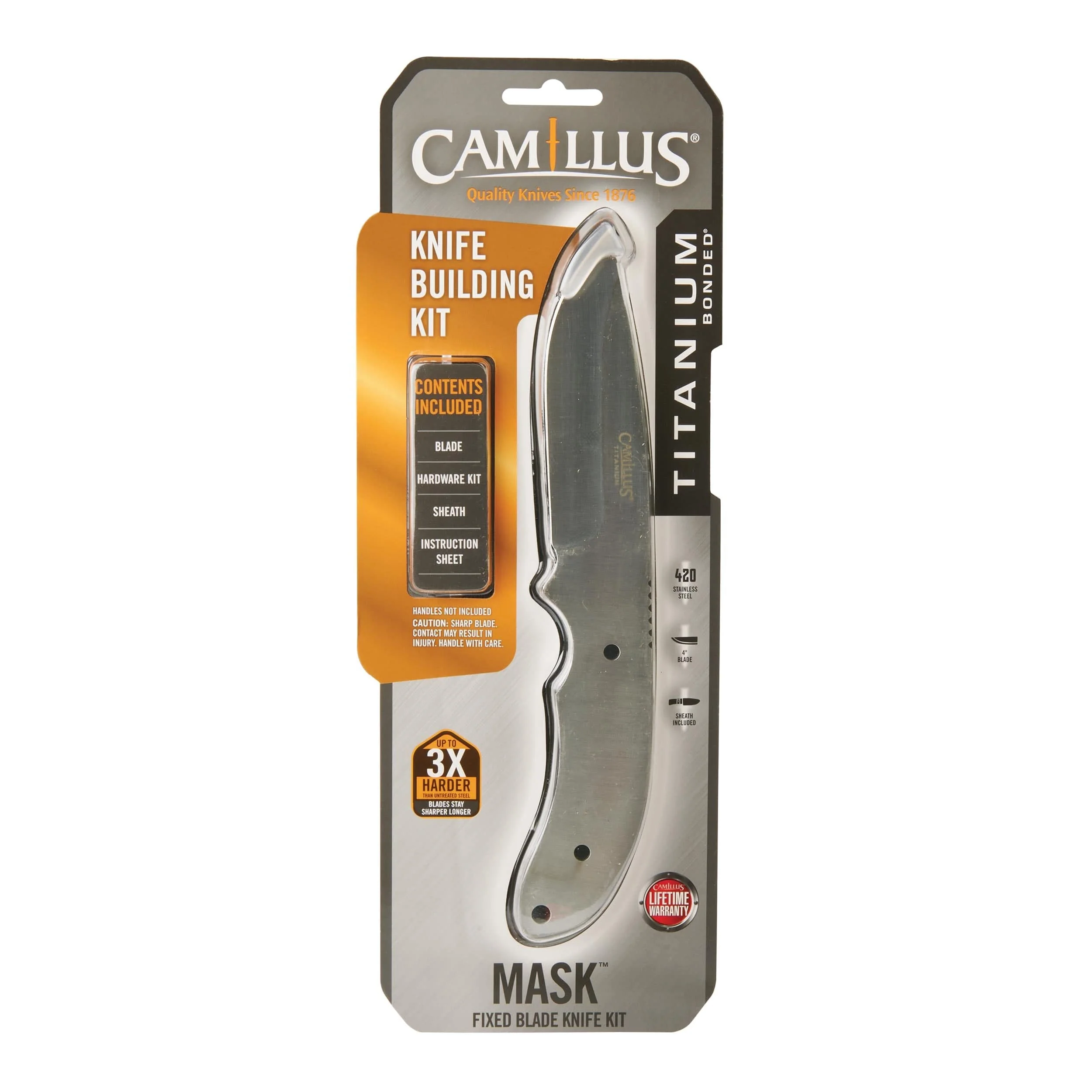 Mask Fixed Blade Knife for Hunting and Fishing - 9" - Unfinished Kit - Image 2