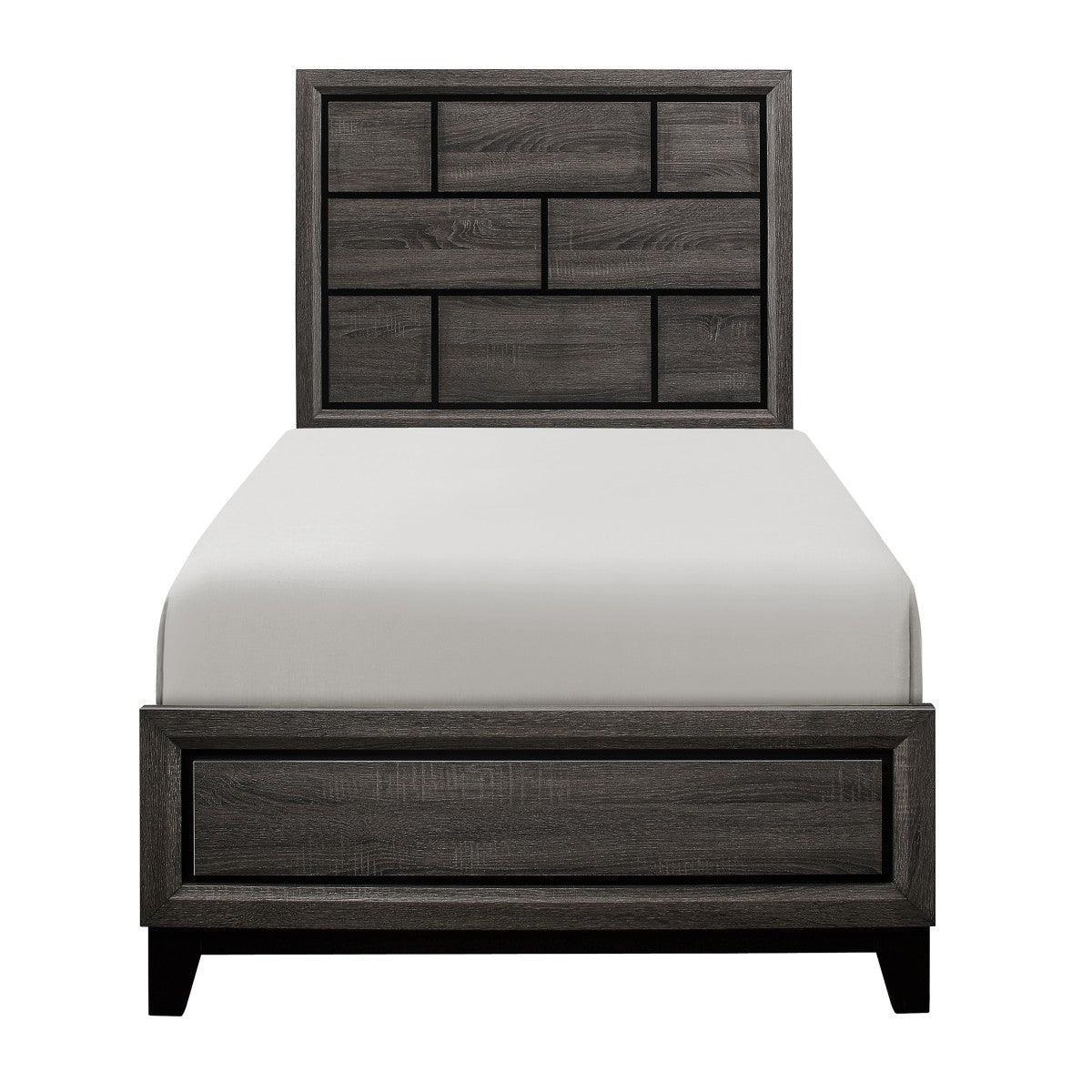 Davi Gray Faux Twin Bed - Image 1