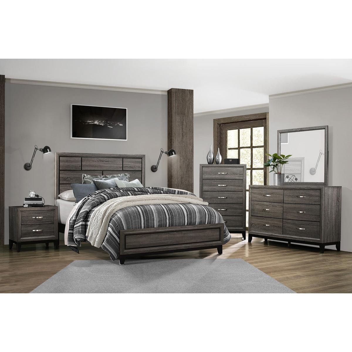 Davi Gray Faux Full Bed - Image 3