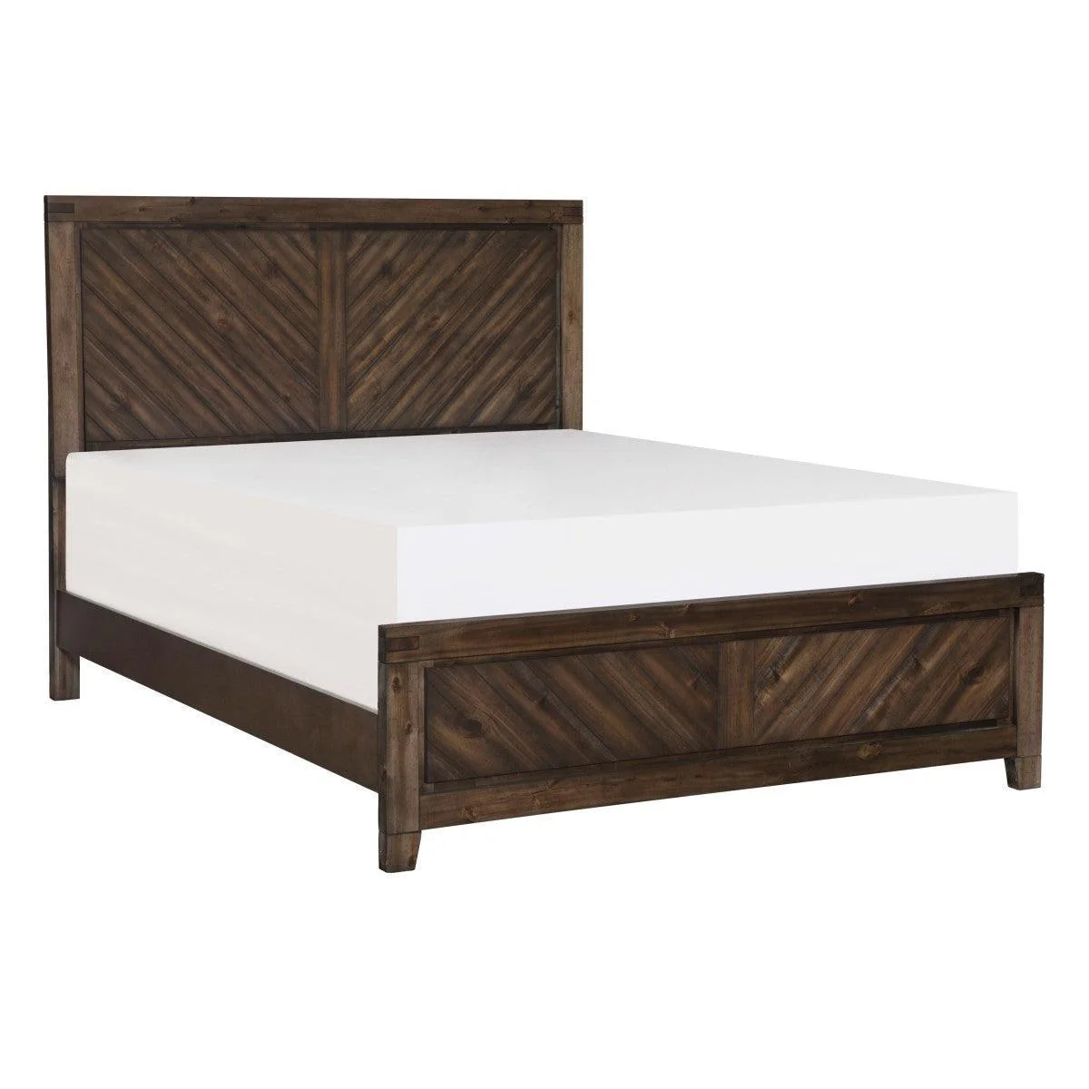 Parnell Distressed Espresso Panel Queen Bed - Image 2