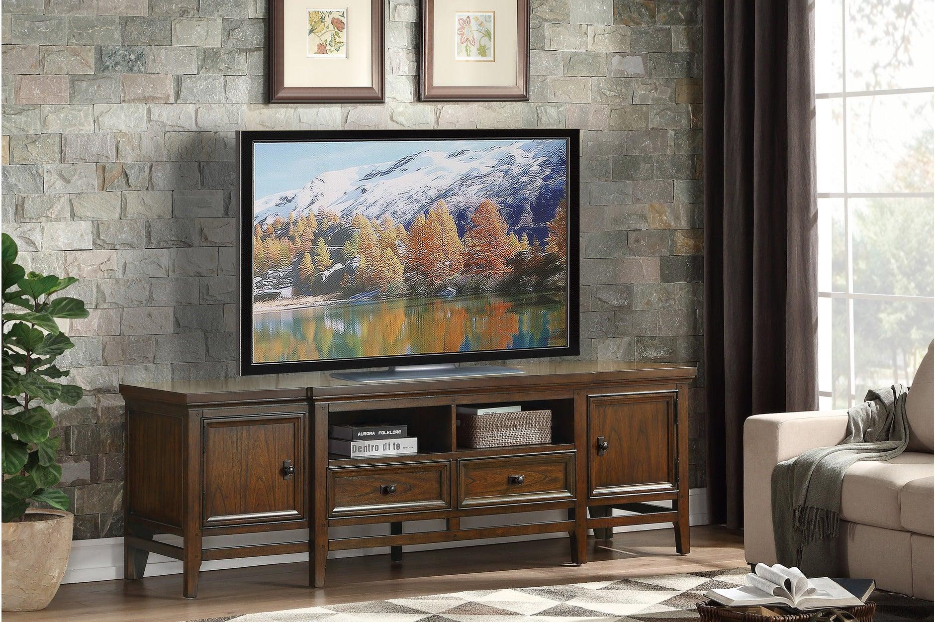 Frazier Park Brown Cherry Storage TV Stand - Image 2