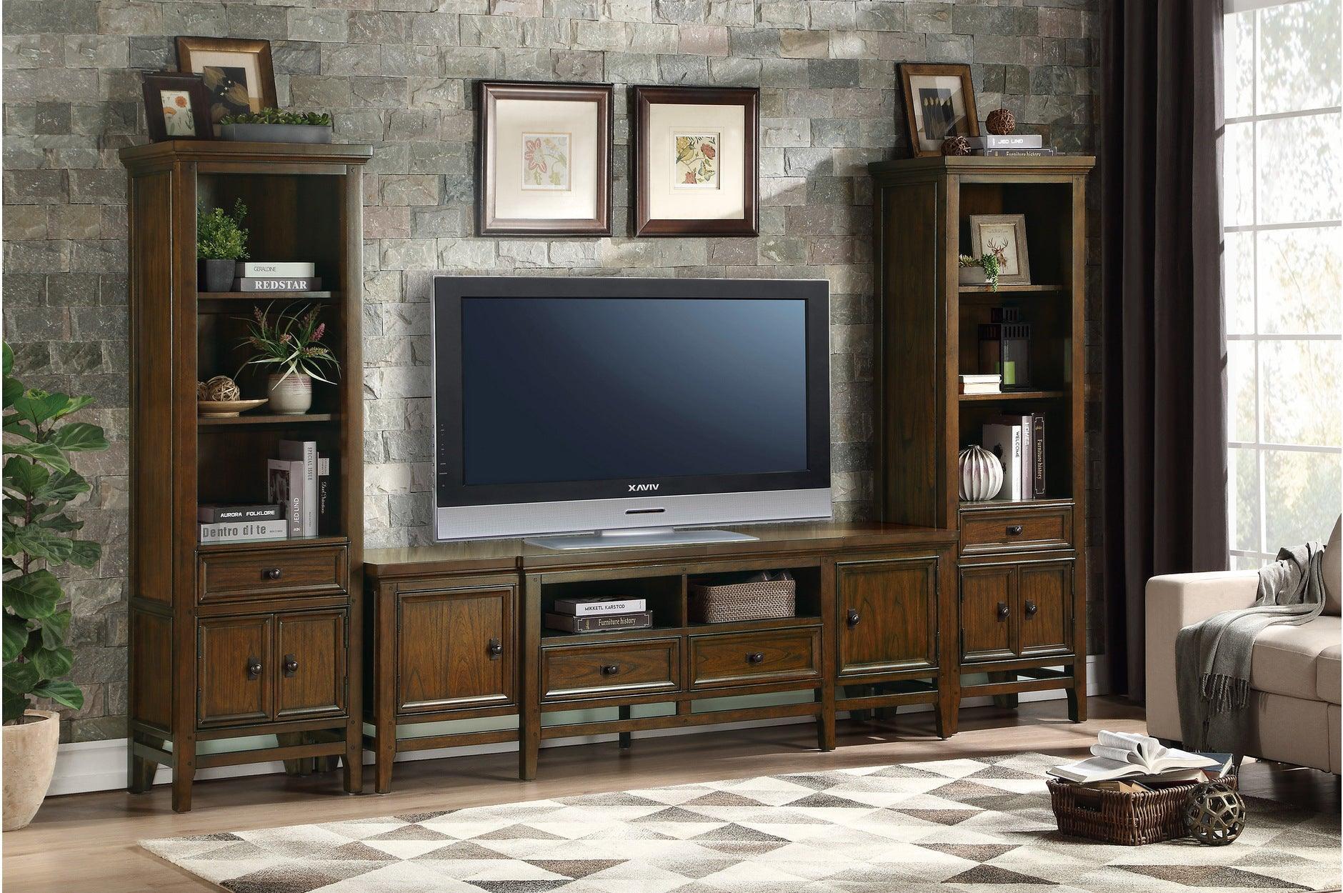 Frazier Park Brown Cherry Storage TV Stand