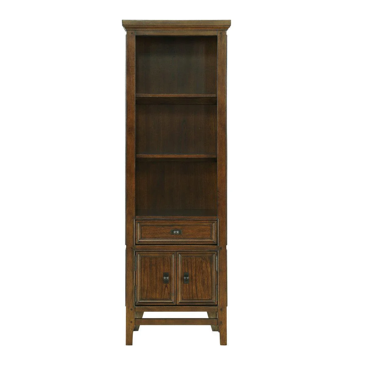 Frazier Park Brown Cherry Side Pier 2 Upper Fixed Shelves