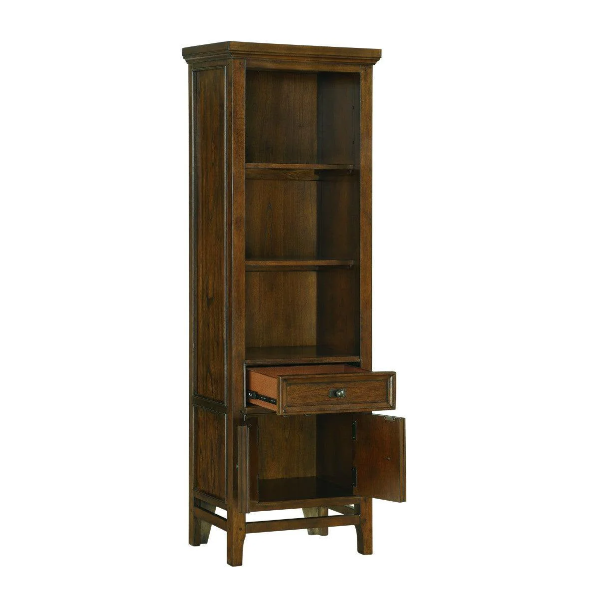 Frazier Park Brown Cherry Side Pier 2 Upper Fixed Shelves - Image 3
