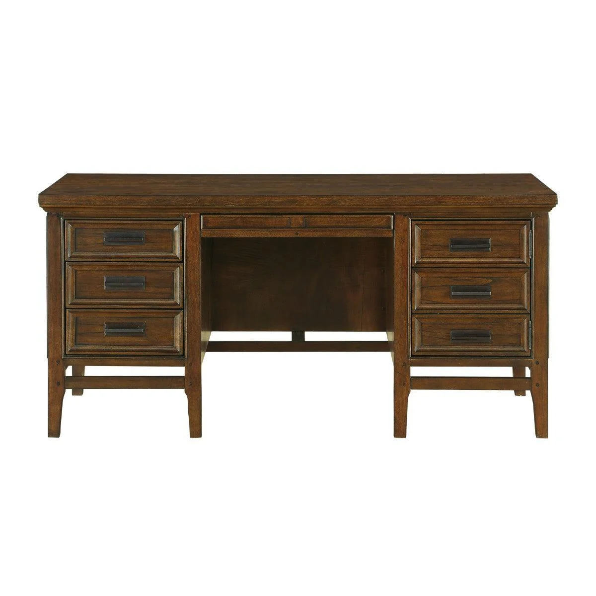 Frazier Park Brown Cherry Storage Executive Desk - Image 1