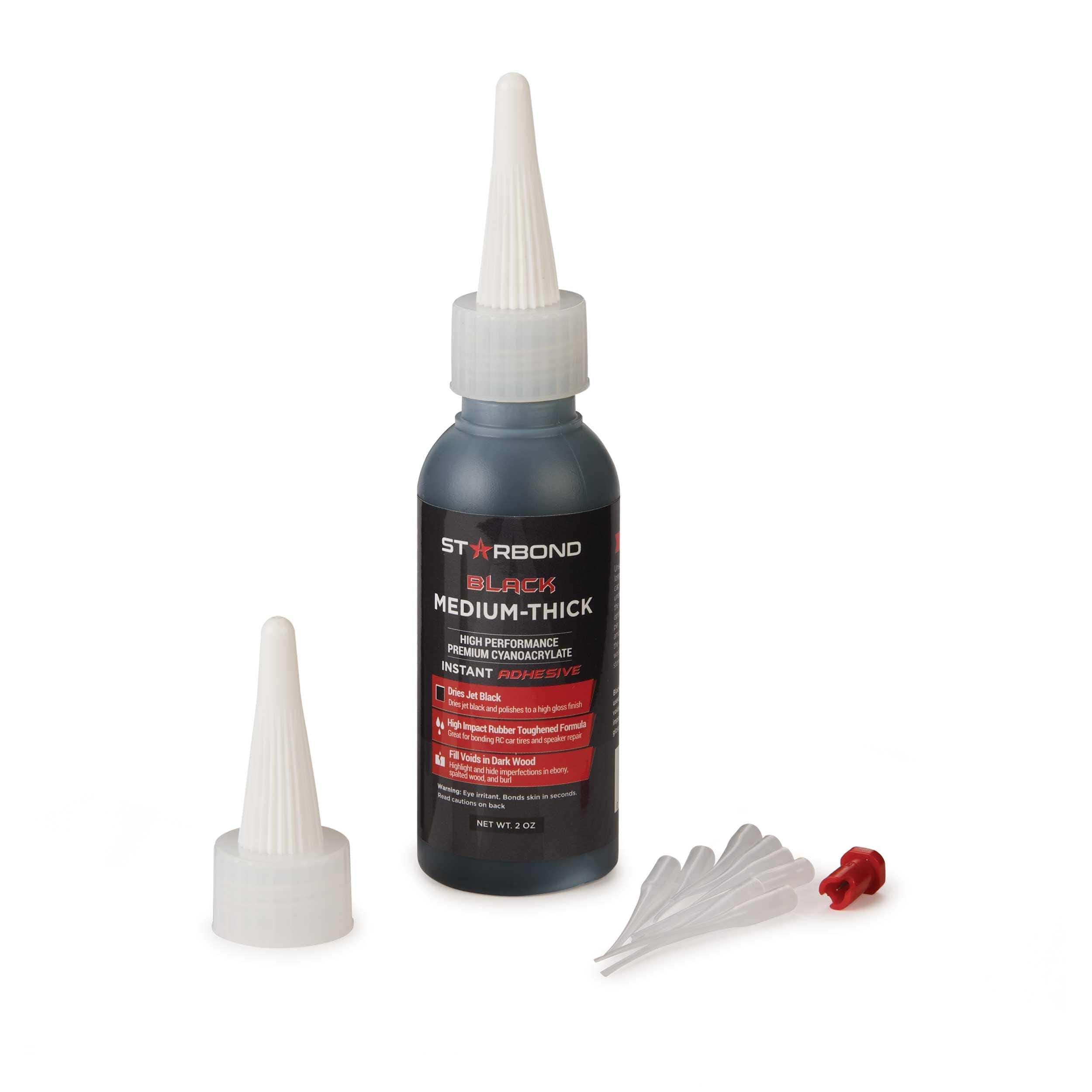 KBL-500 Black CA Glue – Medium – 2 oz