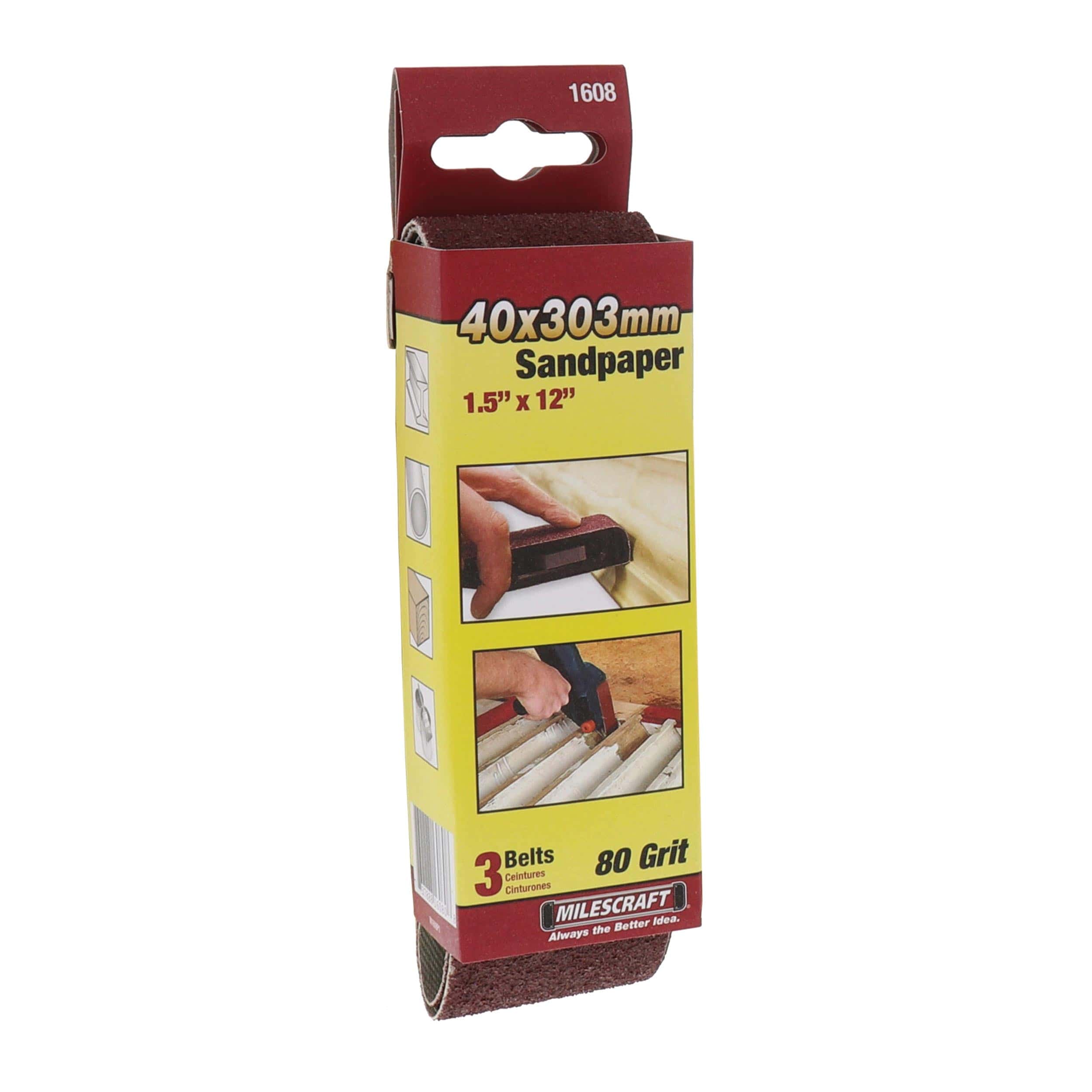 SandDevil Sanding Belts - 1-1/2" x 12" - 3 Pack - Image 1