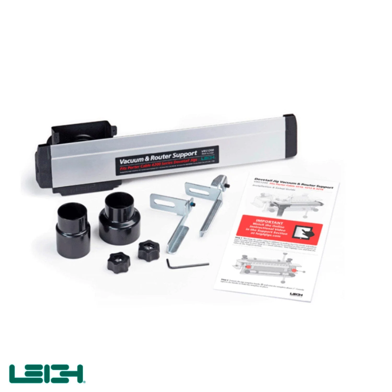 Vacuum and Router Support for PC 4200 Series Dovetail Jigs